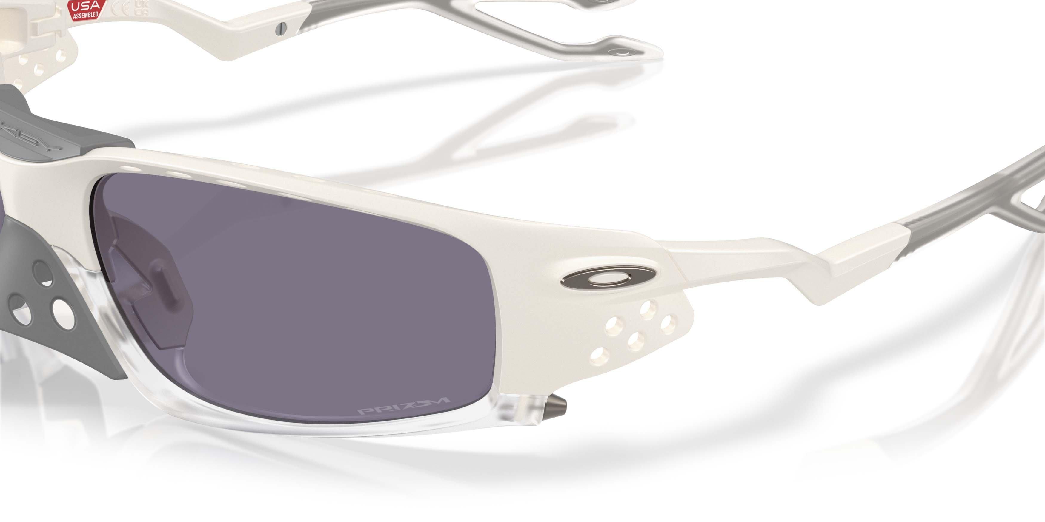 Oakley Plantaris SQ Prizm Grey Sunglasses &ndash; Matte Mist - WHITE/GREY Thumbnail View 4