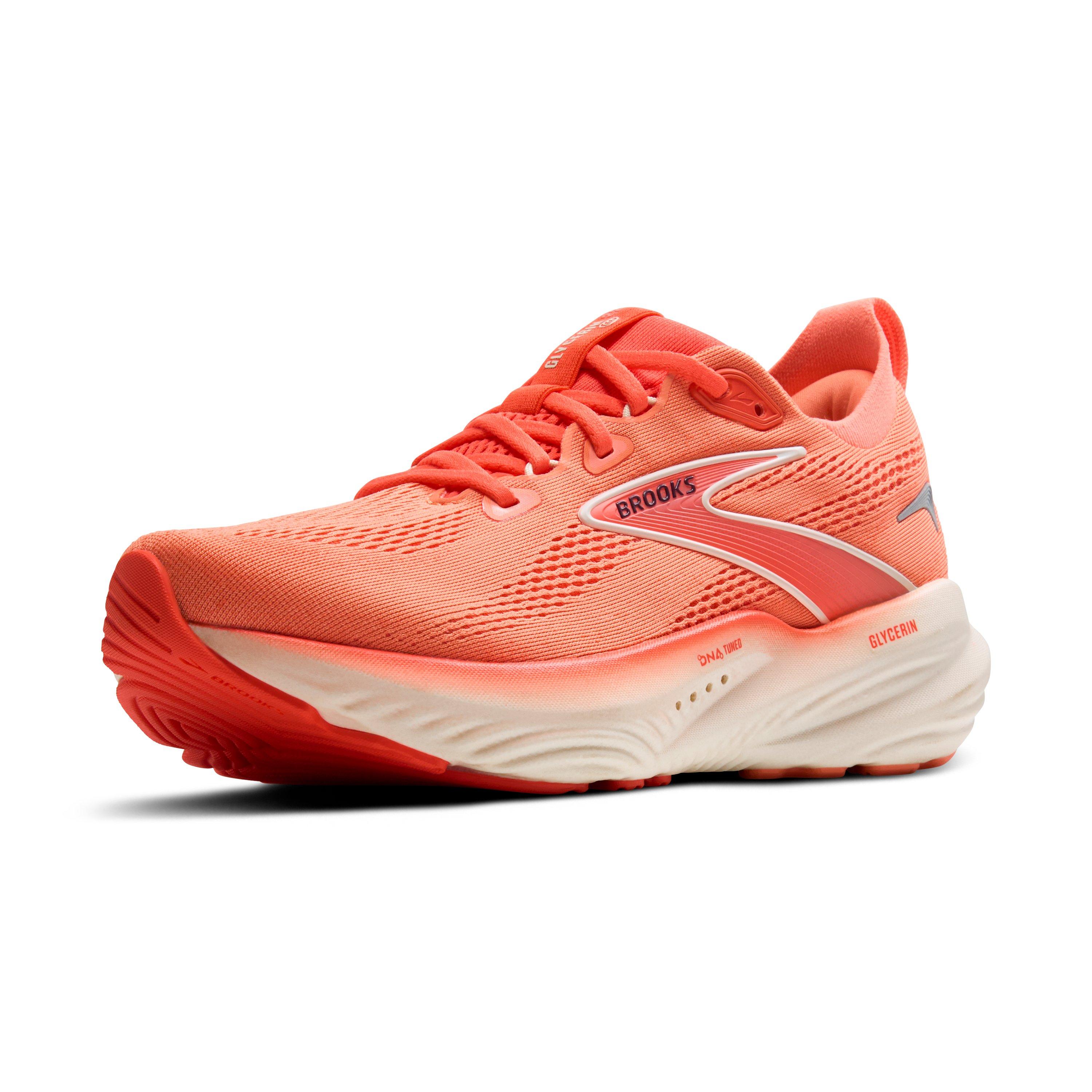 Brooks Glycerin 22 "Desert Flower/Hot Coral/Milk" Women's Running Shoe - FLOWER/CORAL/MILK Thumbnail View 3