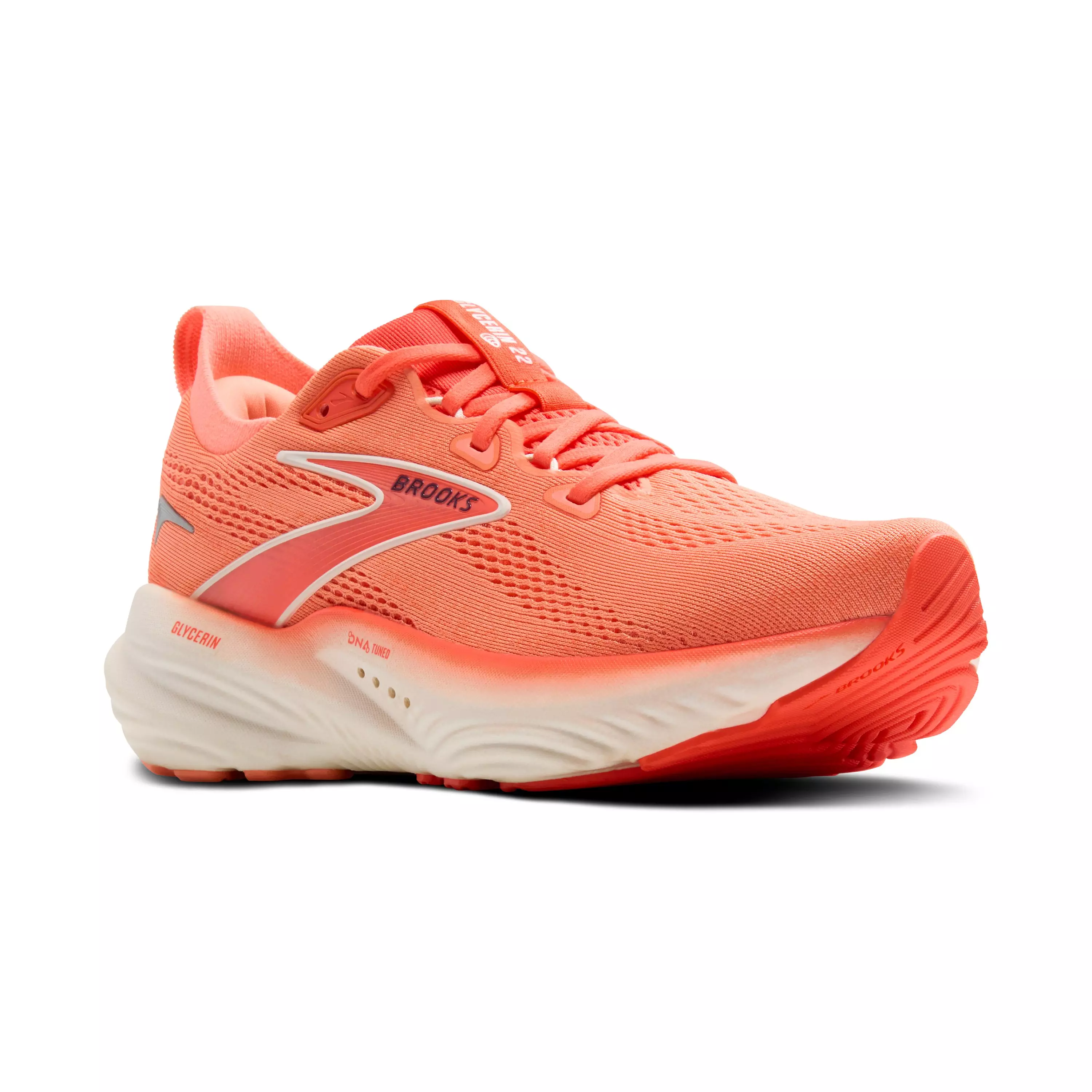 Brooks Glycerin 22 "Desert Flower/Hot Coral/Milk" Women's Running Shoe - FLOWER/CORAL/MILK