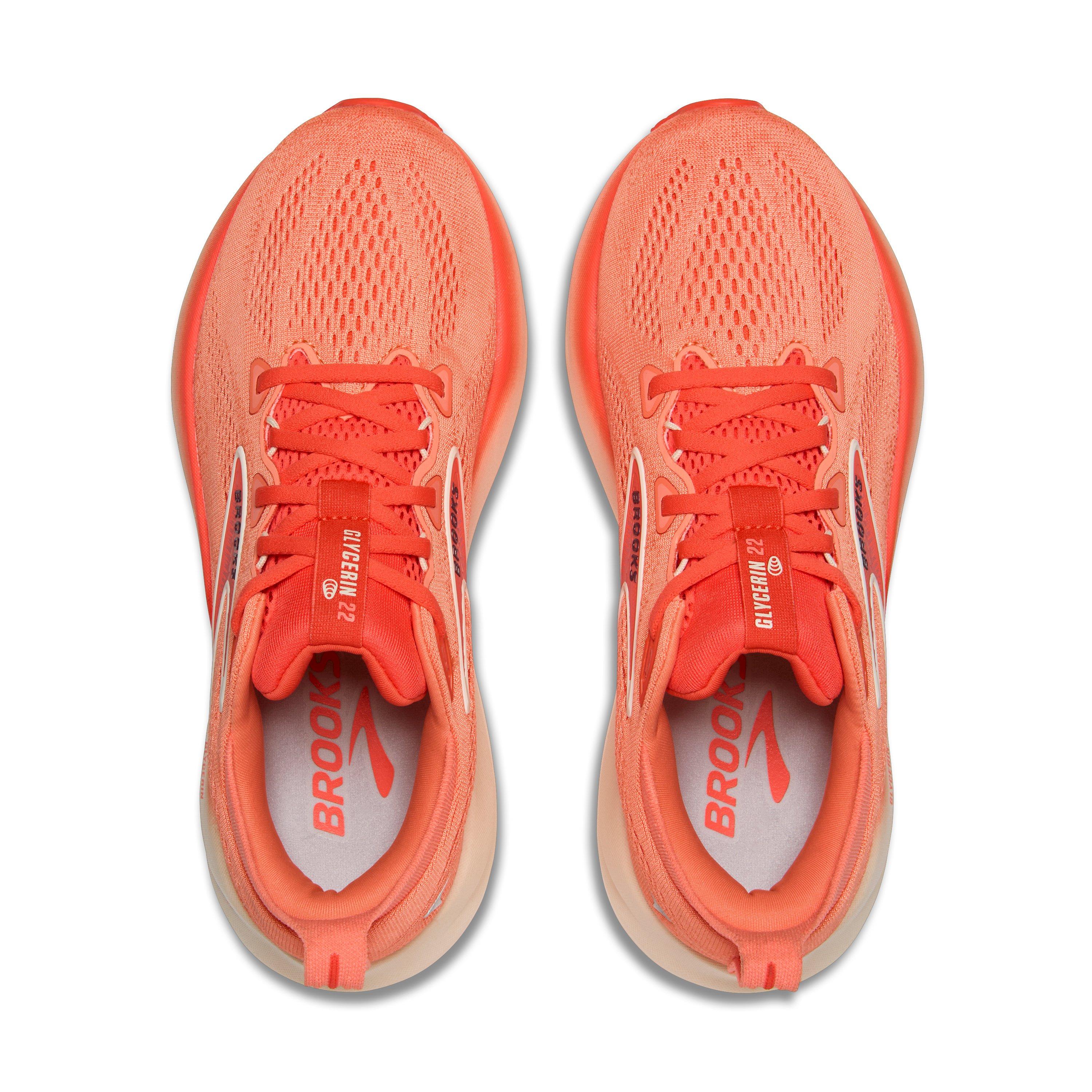 Brooks Glycerin 22 "Desert Flower/Hot Coral/Milk" Women's Running Shoe - FLOWER/CORAL/MILK Thumbnail View 5