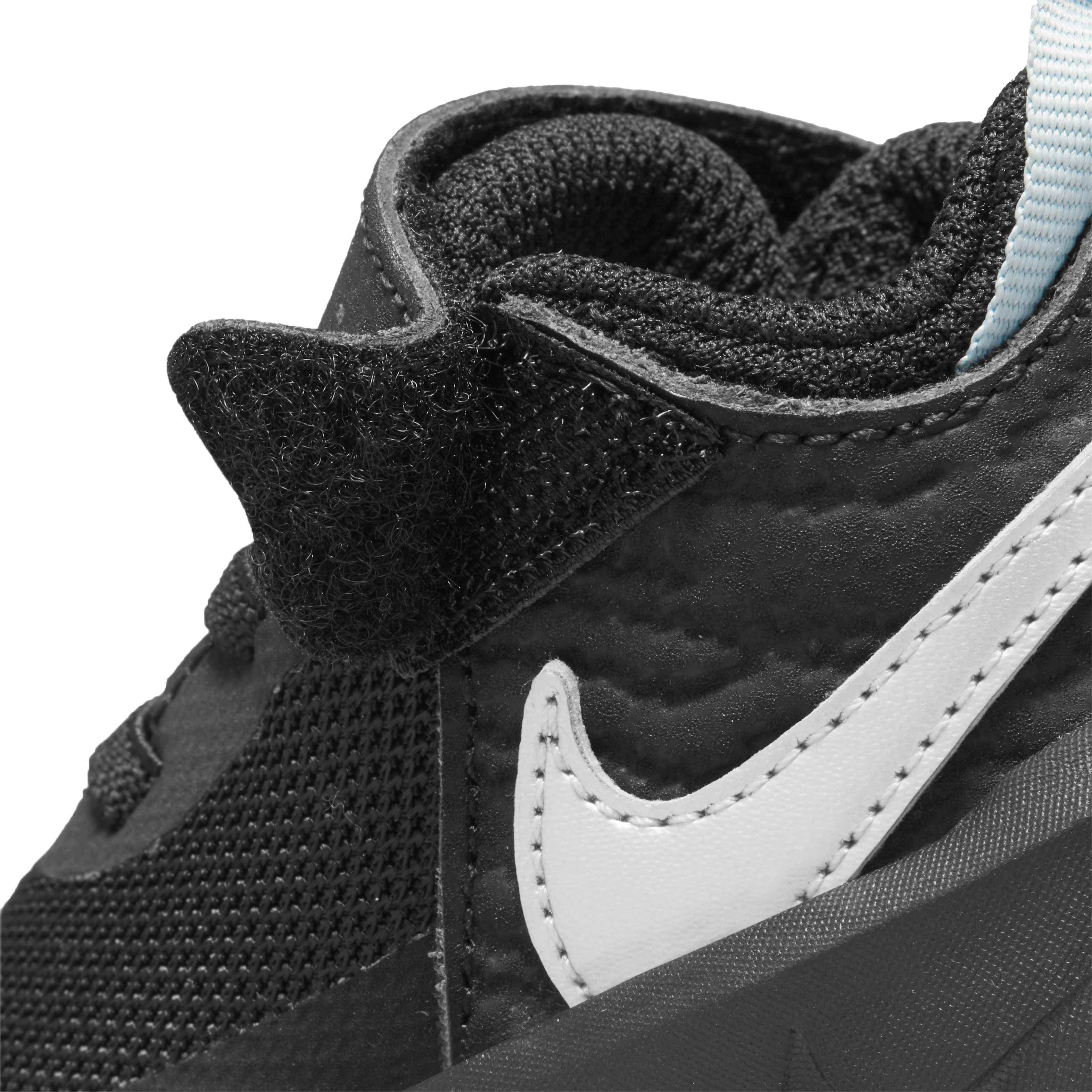 Nike Team Hustle D 10 "Black/Metallic Silver/Volt/White" Infant Boys' Basketball Shoe - BLACK Thumbnail View 8