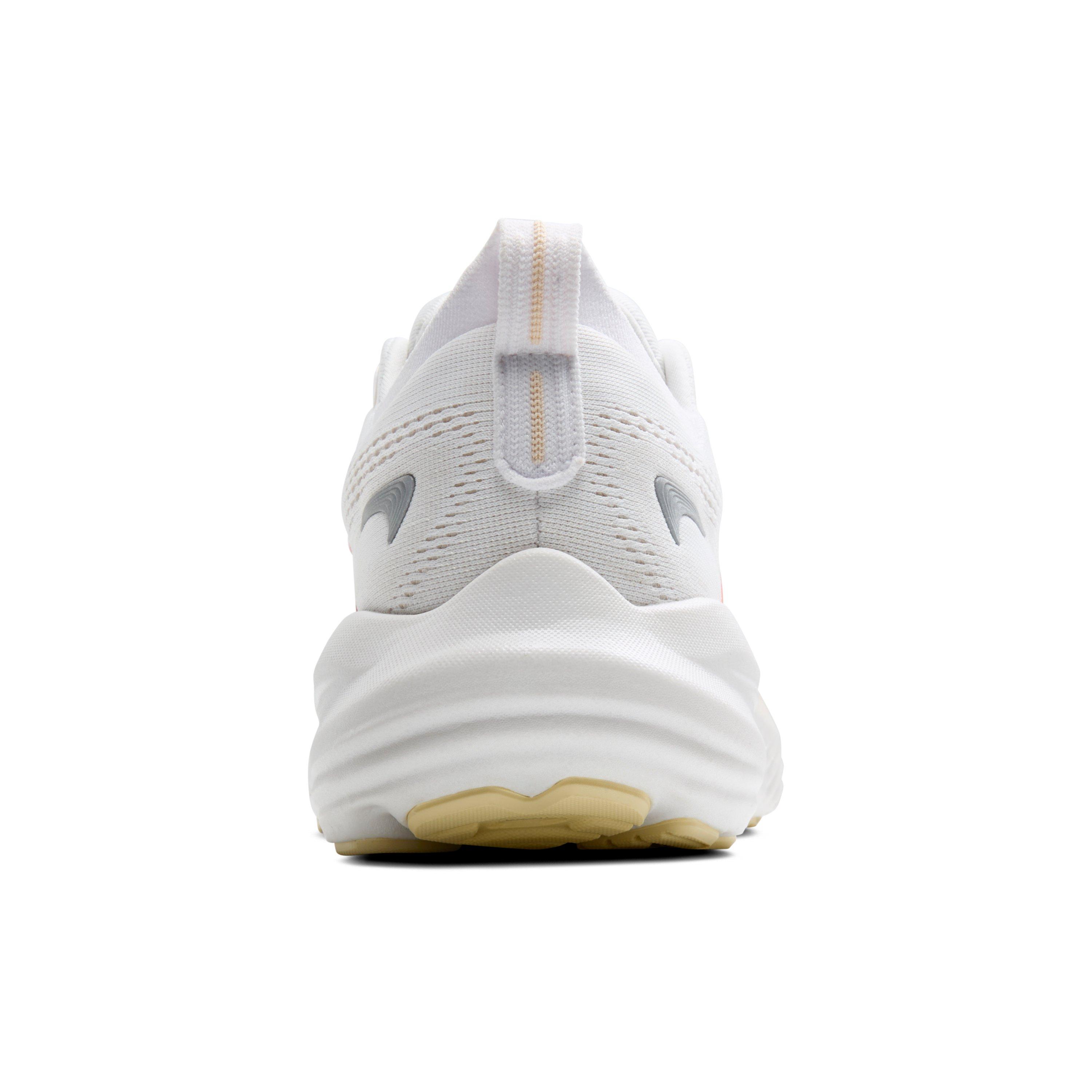 Brooks Glycerin 22 "White/Almond Peach/Hot Coral" Women's Running Shoe - WHITE/PEACH/CORAL Thumbnail View 6