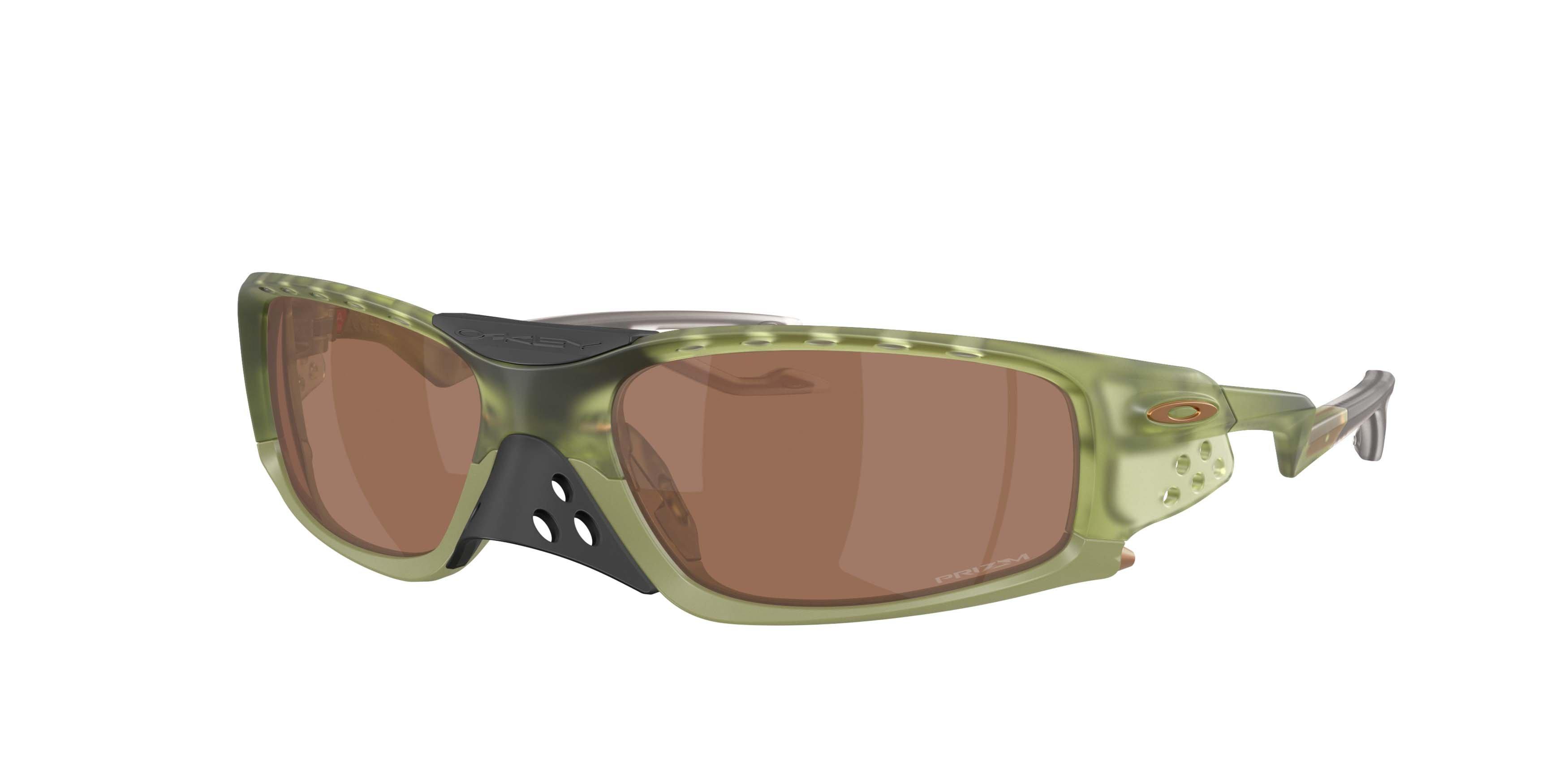 Oakley Plantaris SQ Prizm Tungsten Sunglasses &ndash; Transparent Frame - GREEN/BROWN Thumbnail View 1