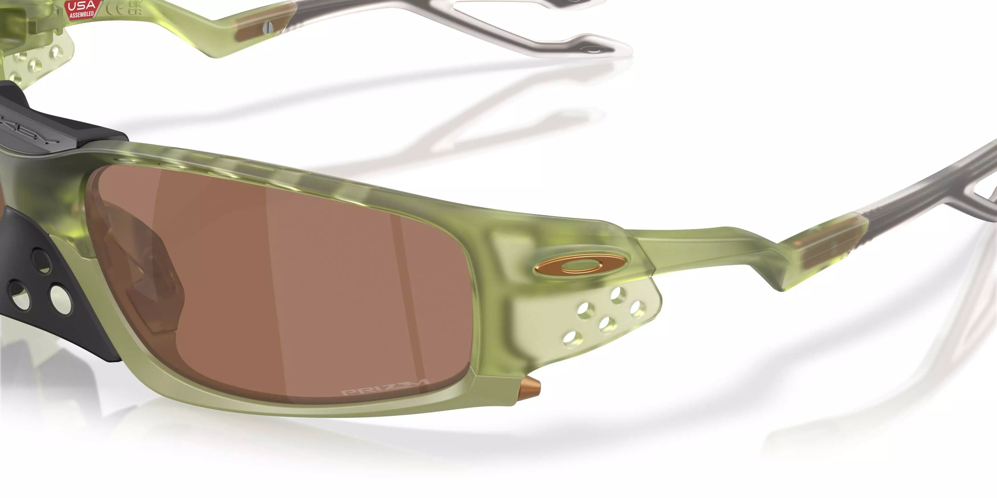 Oakley Plantaris SQ Prizm Tungsten Sunglasses &ndash; Transparent Frame - GREEN/BROWN