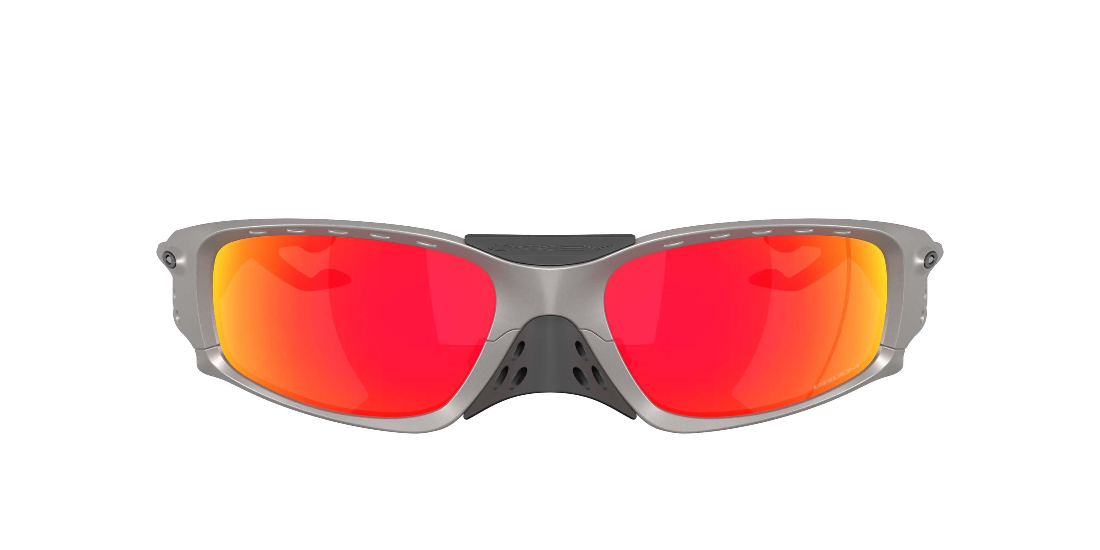 Oakley Plantaris SQ Prizm Ruby Sunglasses &ndash; Titanium - SILVER/RED Thumbnail View 2