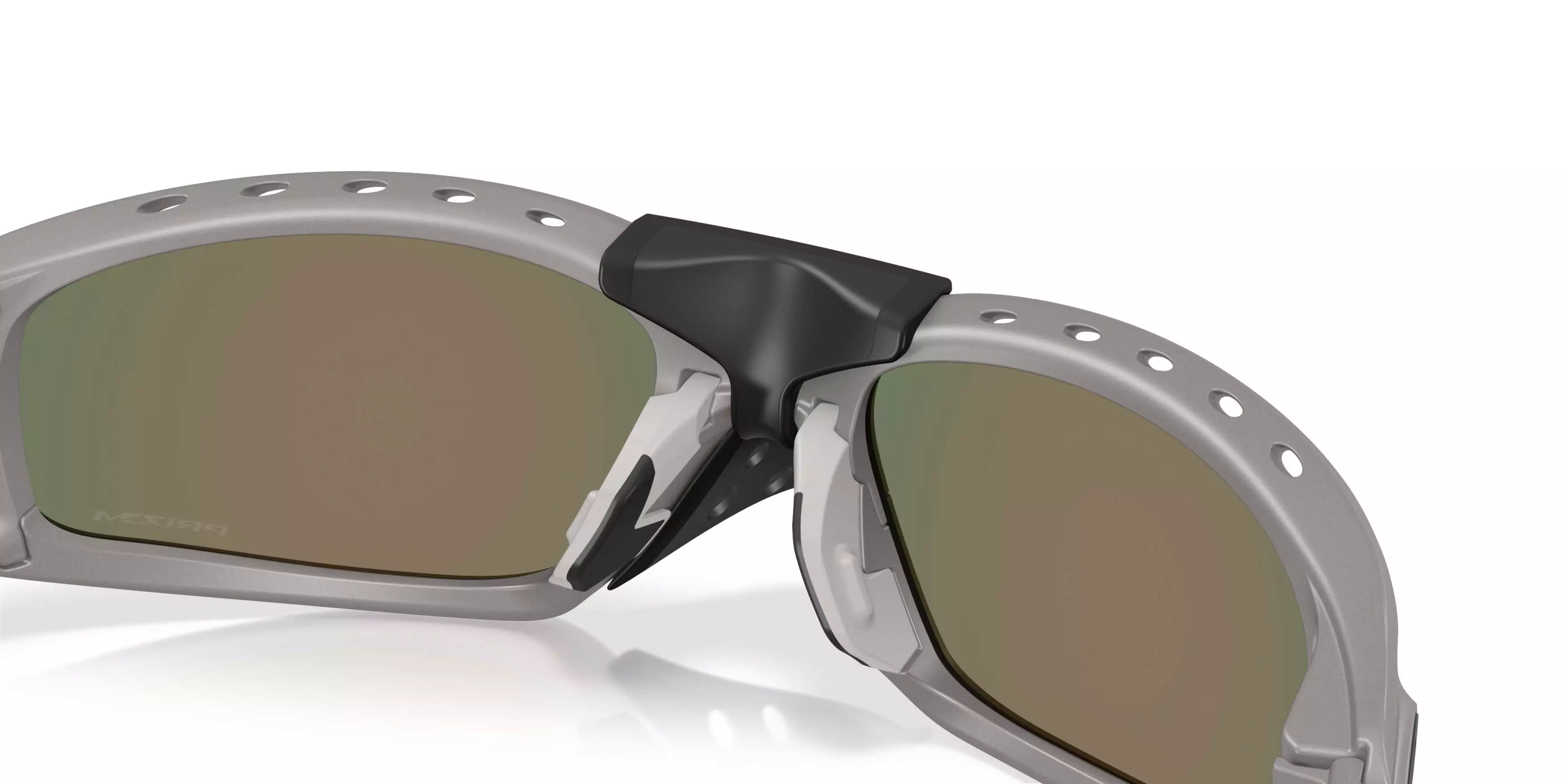 Oakley Plantaris SQ Prizm Ruby Sunglasses &ndash; Titanium - SILVER/RED