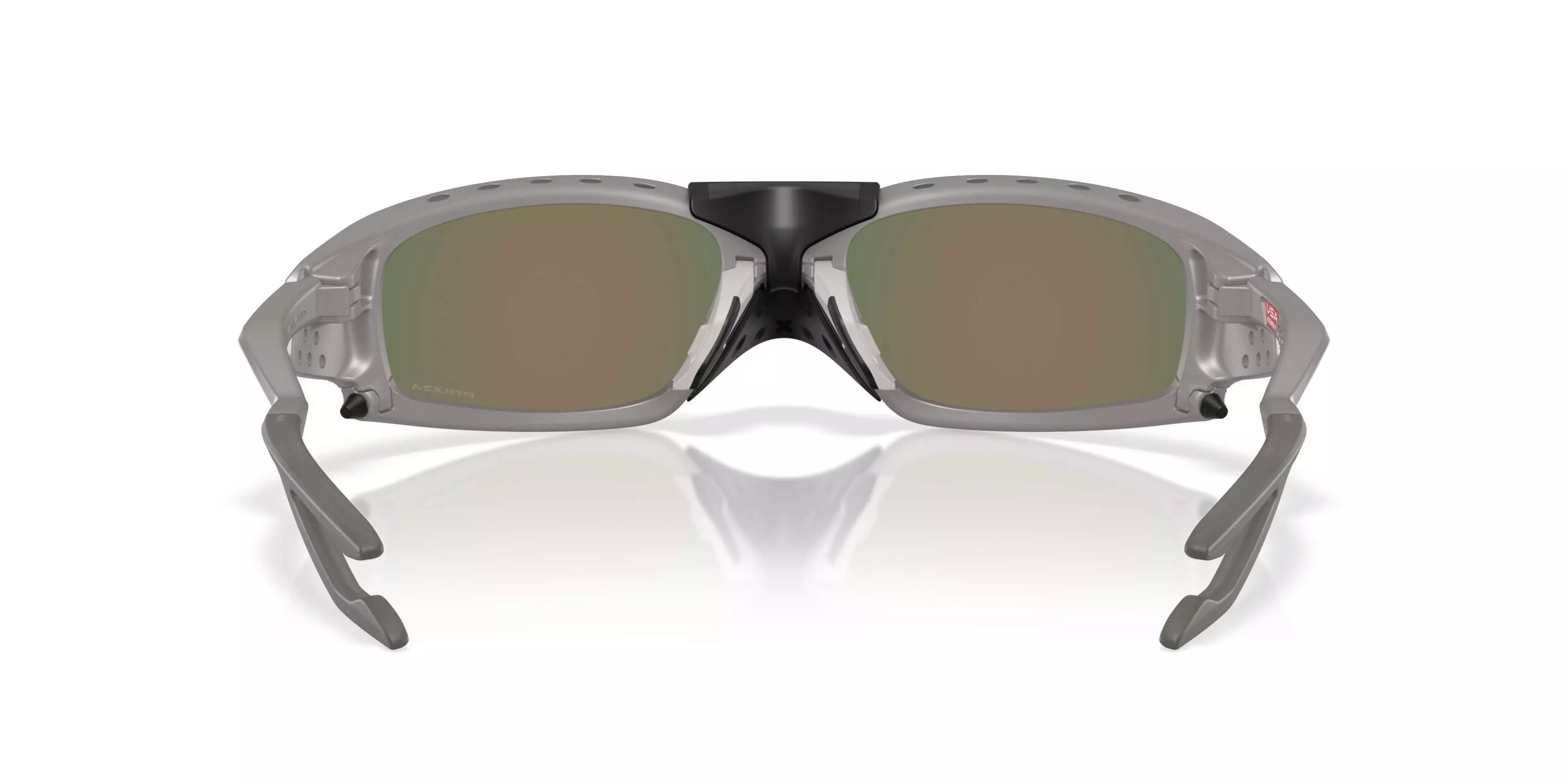 Oakley Plantaris SQ Prizm Ruby Sunglasses &ndash; Titanium - SILVER/RED