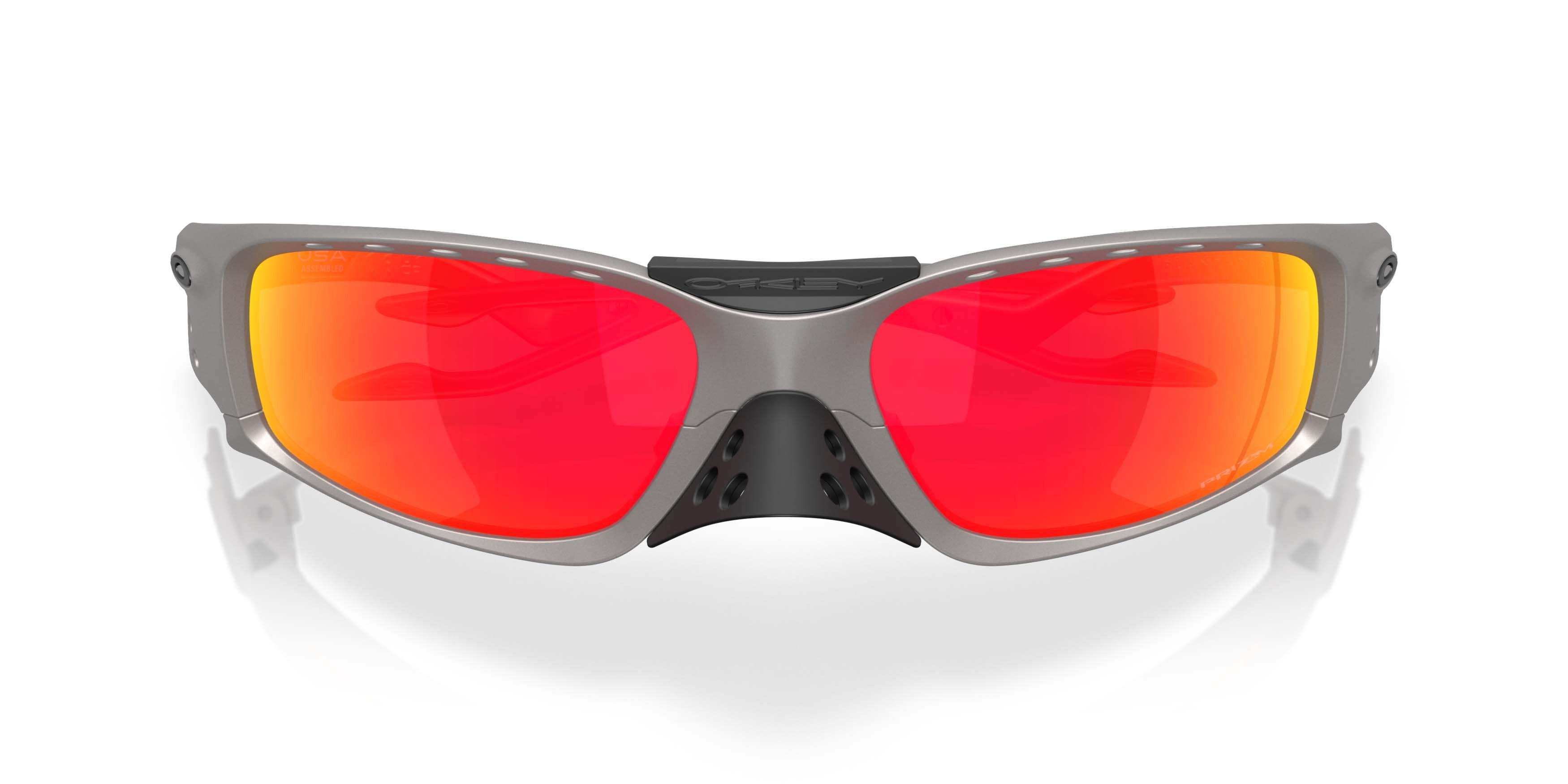Oakley Plantaris SQ Prizm Ruby Sunglasses &ndash; Titanium - SILVER/RED Thumbnail View 7