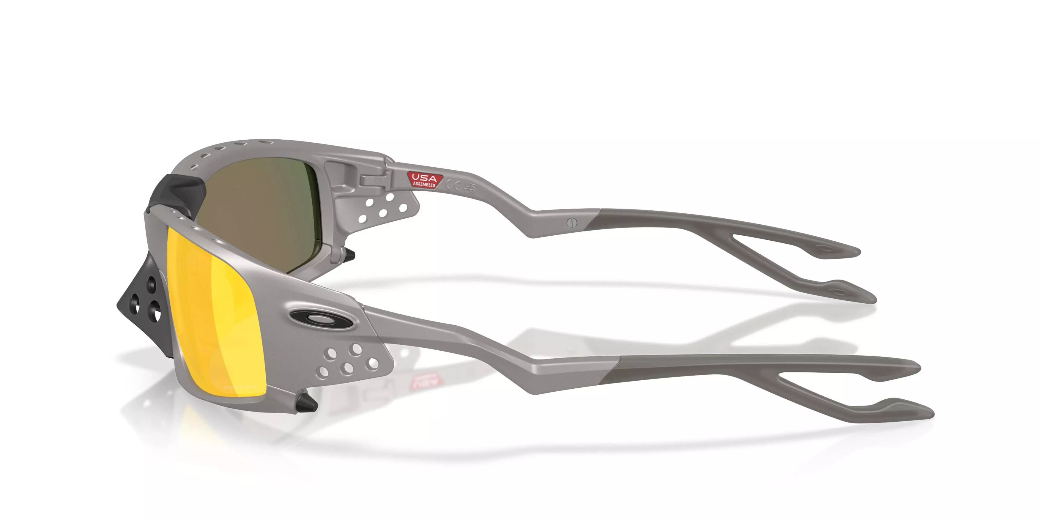 Oakley Plantaris SQ Prizm Ruby Sunglasses &ndash; Titanium - SILVER/RED