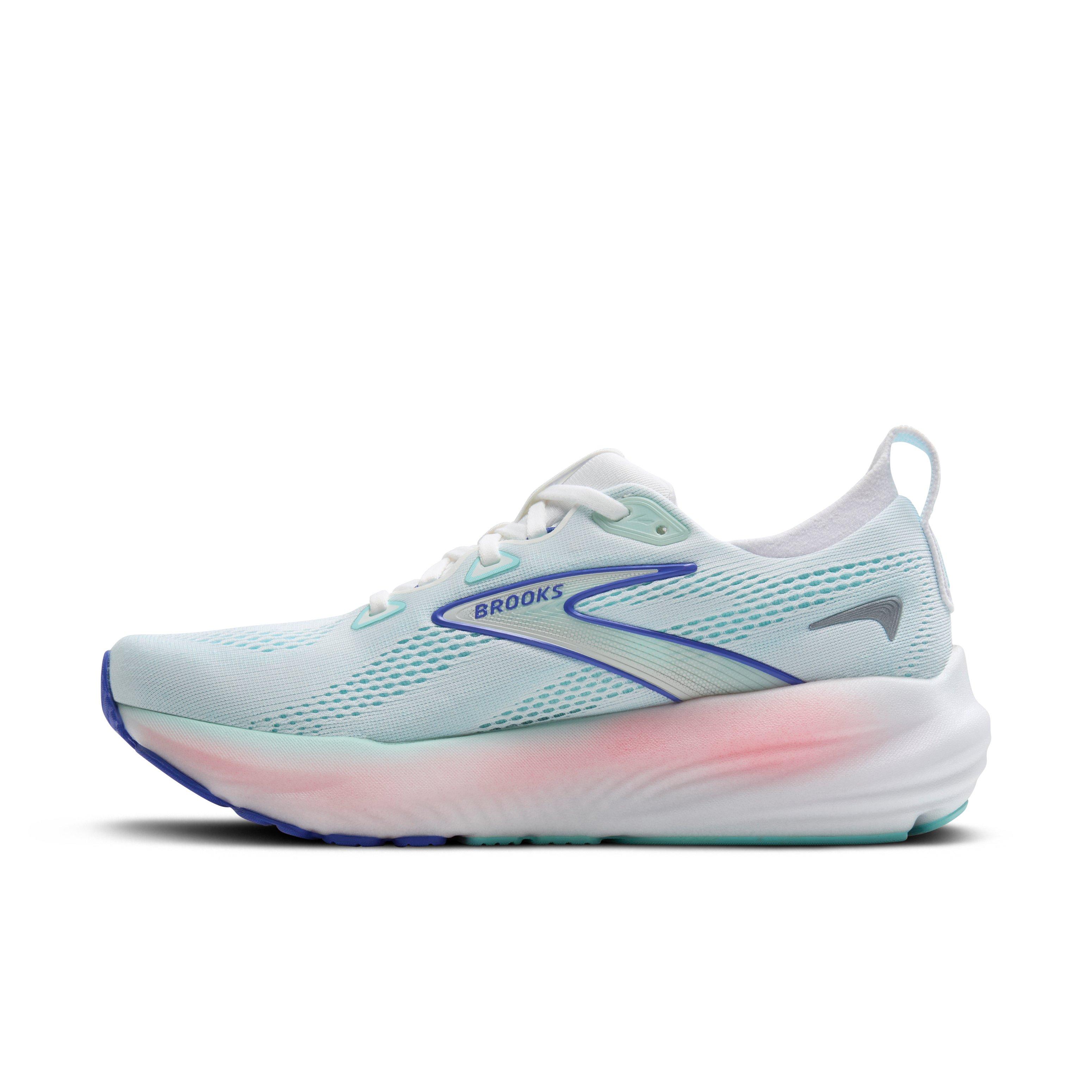 Brooks Glycerin 22 "White/Limpet Shell/Amparo Blue" Women's Wide Running Shoe - WHITE/LIMPET SHELL/BLUE Thumbnail View 2
