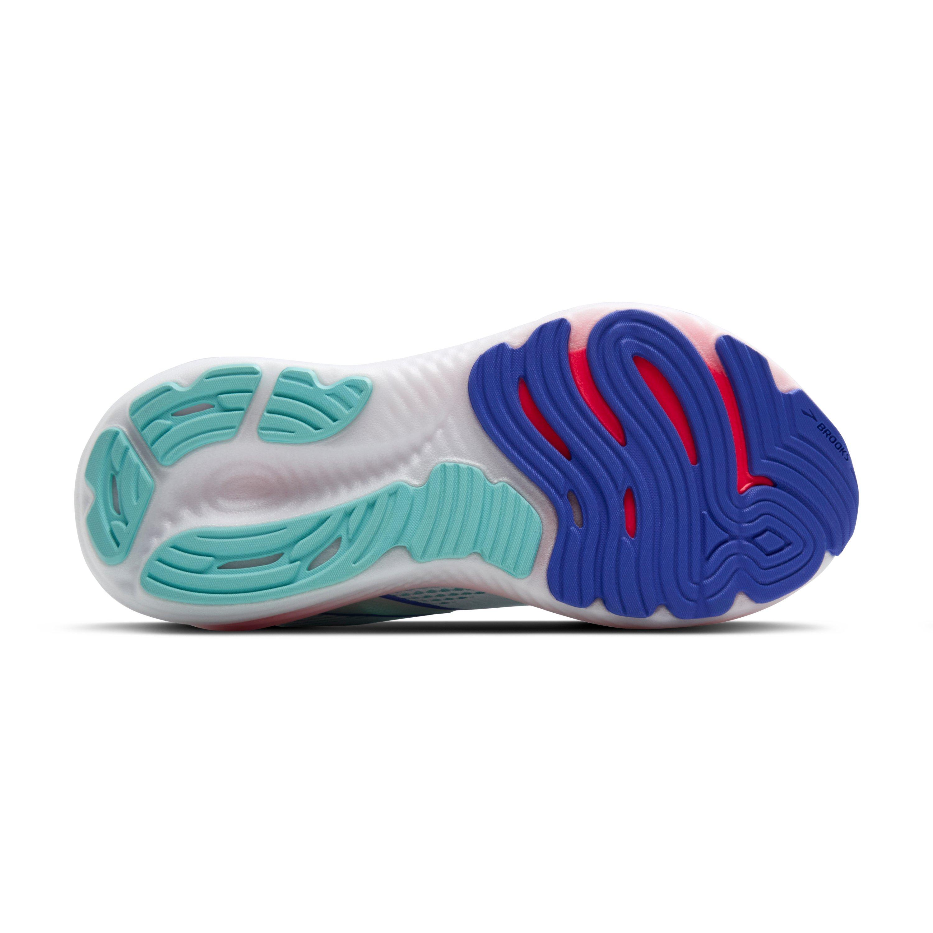 Brooks Glycerin 22 "White/Limpet Shell/Amparo Blue" Women's Wide Running Shoe - WHITE/LIMPET SHELL/BLUE Thumbnail View 7