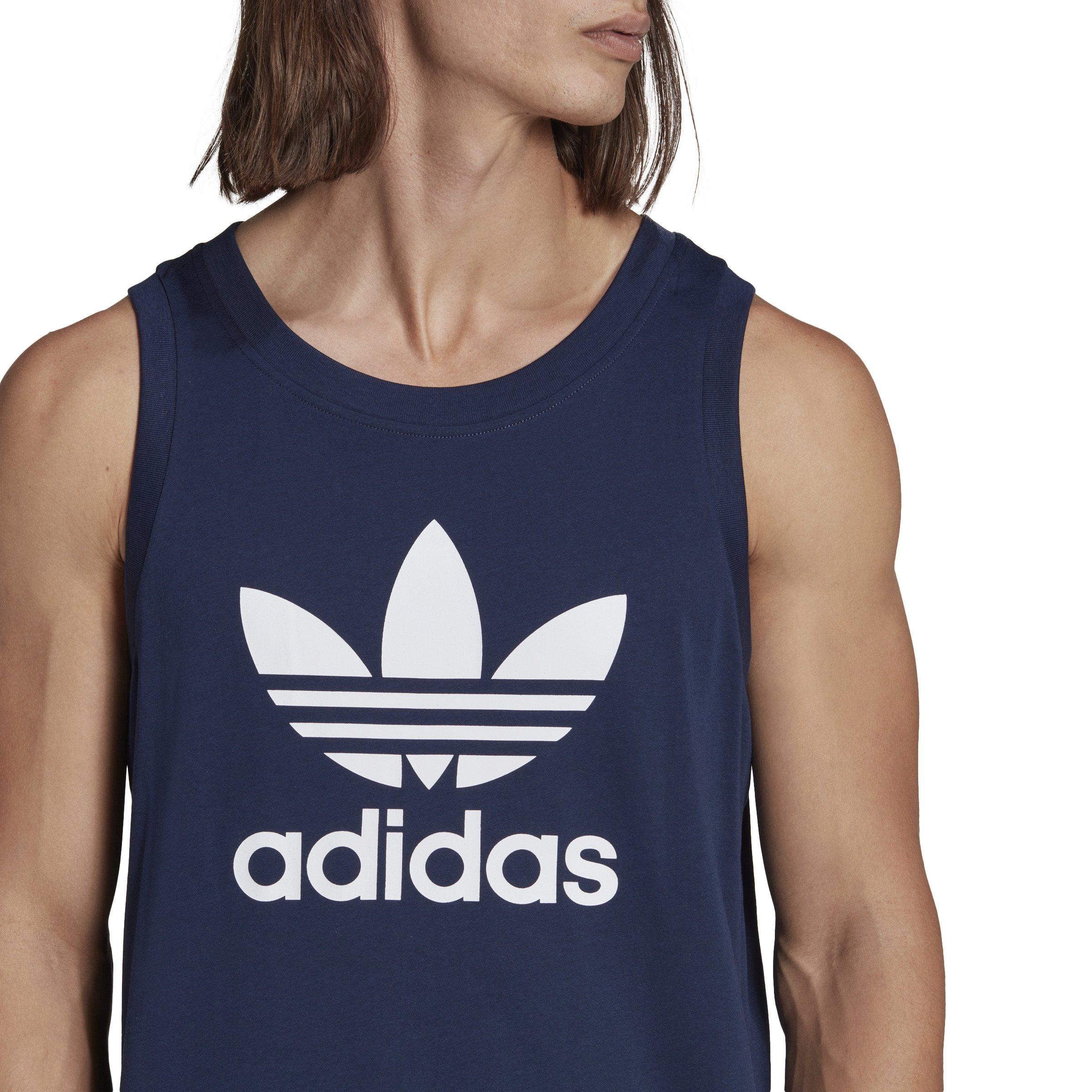 adidas Men's Adicolor Classics Trefoil Tank Top-Blue - Hibbett | City Gear