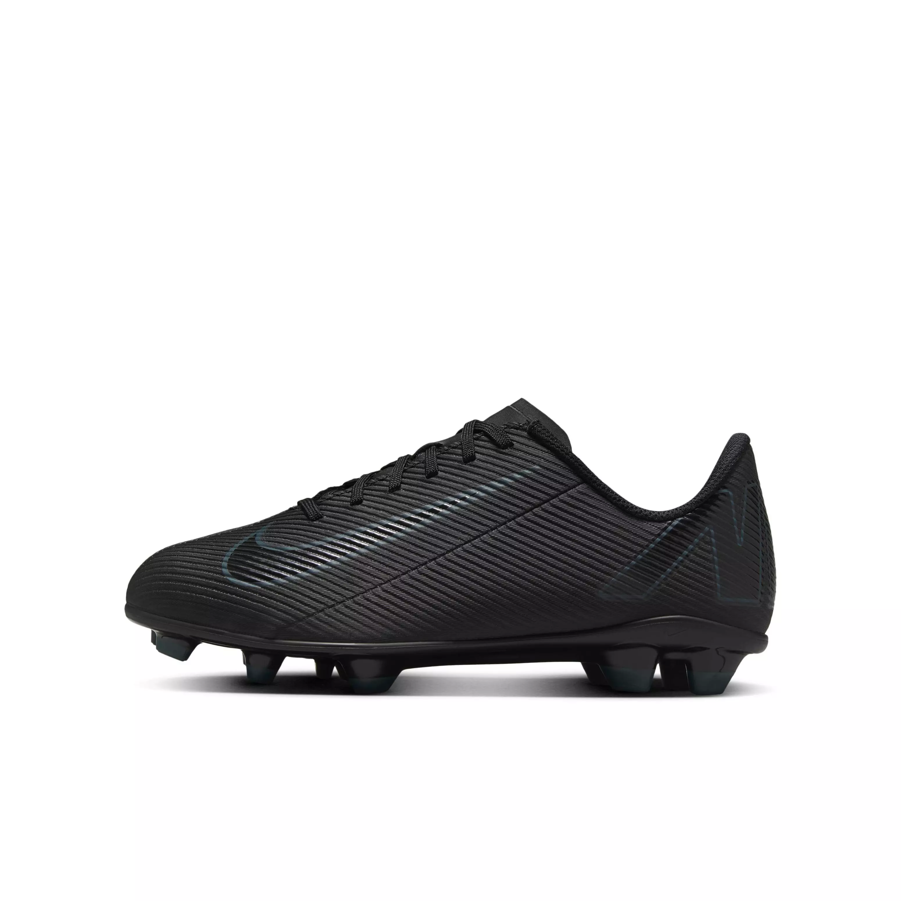 Nike Jr. Mercurial Vapor 16 Club MG "Black/Deep Jungle/Black" Grade School Kids' Soccer Cleat - BLACK/JUNGLE/BLACK