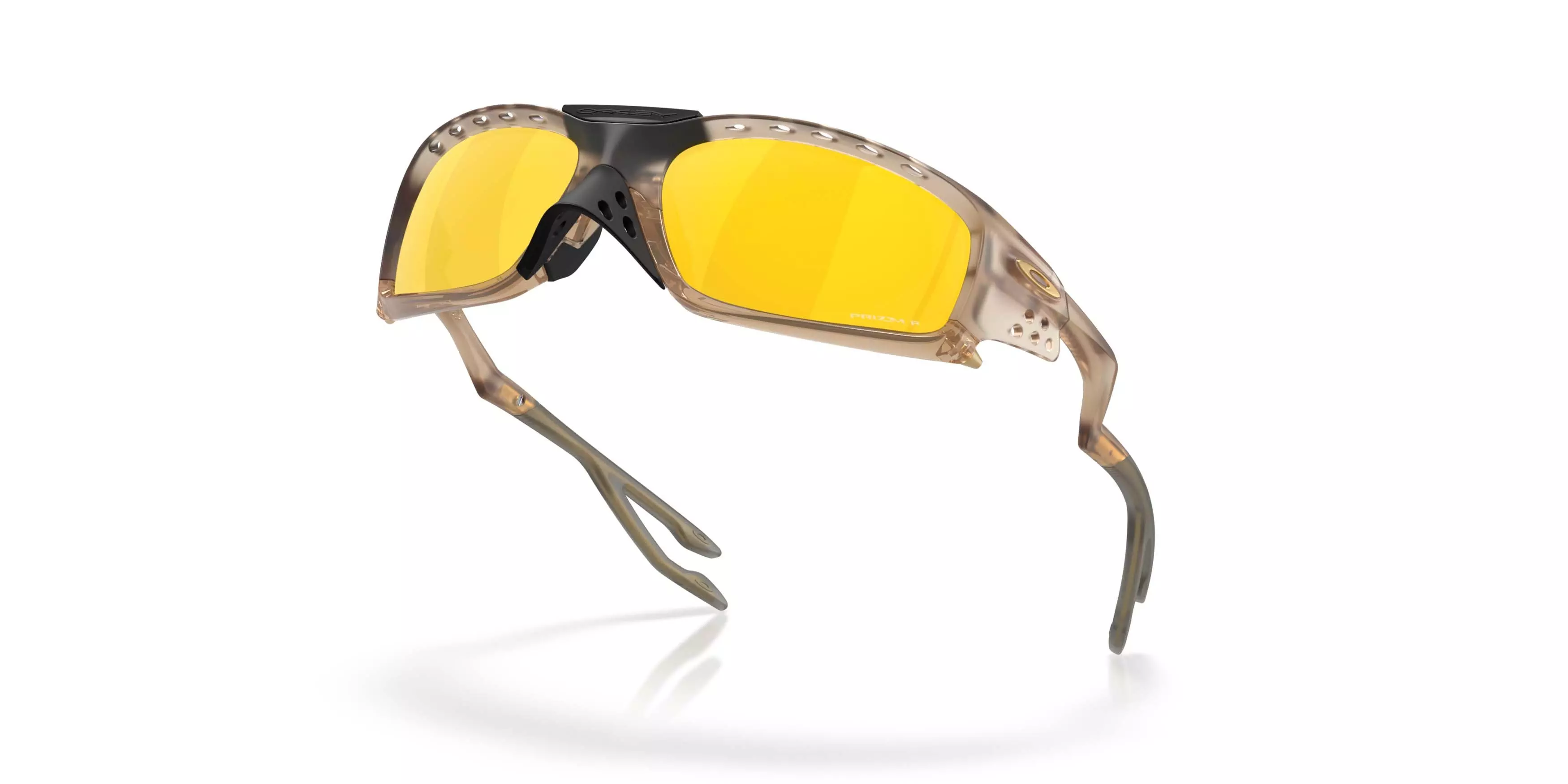 Oakley Plantaris SQ Prizm 24K Polarized Lenses Sunglasses &ndash; Matte Sepia - BROWN/GOLD