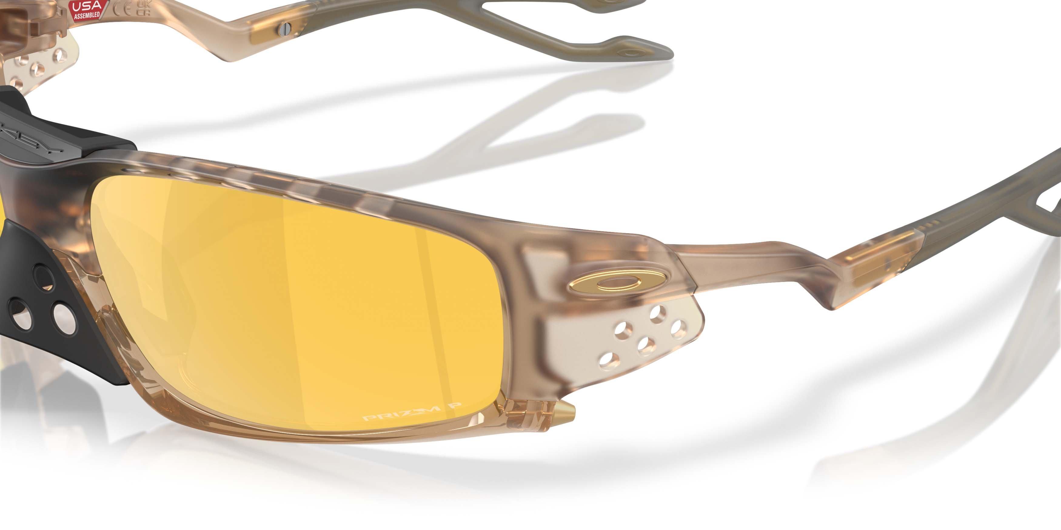 Oakley Plantaris SQ Prizm 24K Polarized Lenses Sunglasses &ndash; Matte Sepia - BROWN/GOLD Thumbnail View 4