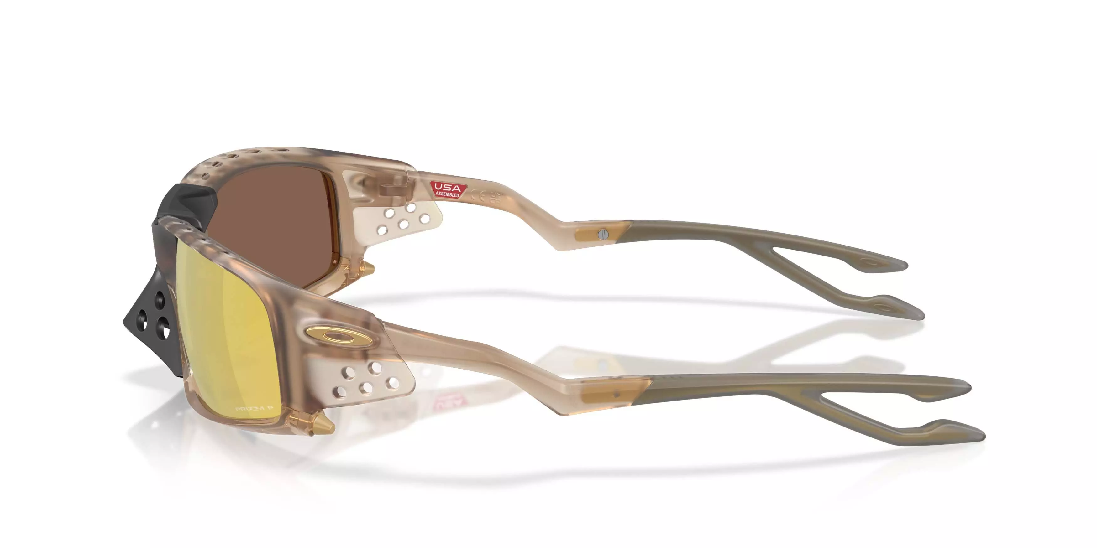 Oakley Plantaris SQ Prizm 24K Polarized Lenses Sunglasses &ndash; Matte Sepia - BROWN/GOLD