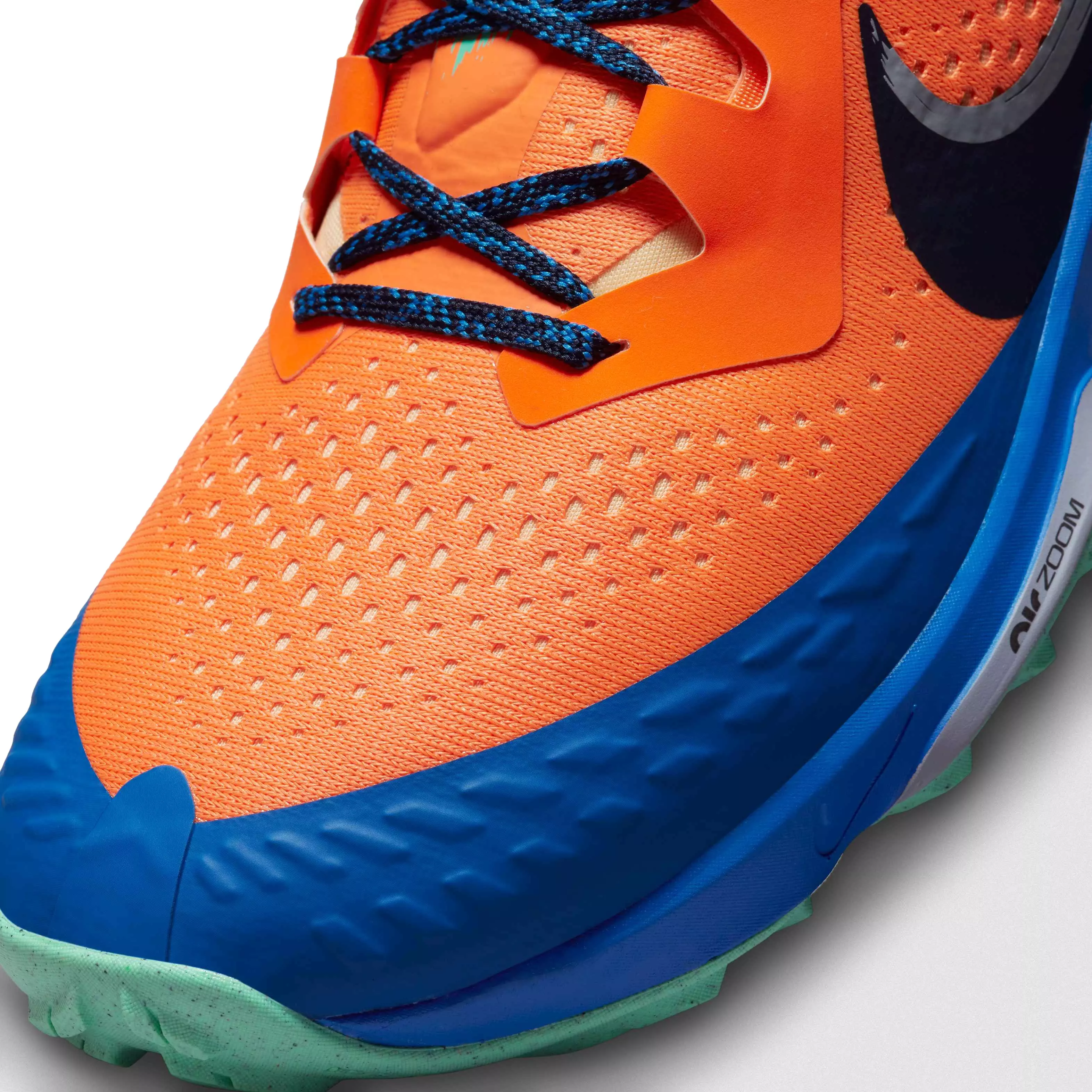 Nike Air Zoom Terra Kiger 7 "Total Orange/Obsidian-Signal Blue" Grade School Boys' Trail Running Shoe - ORANGE