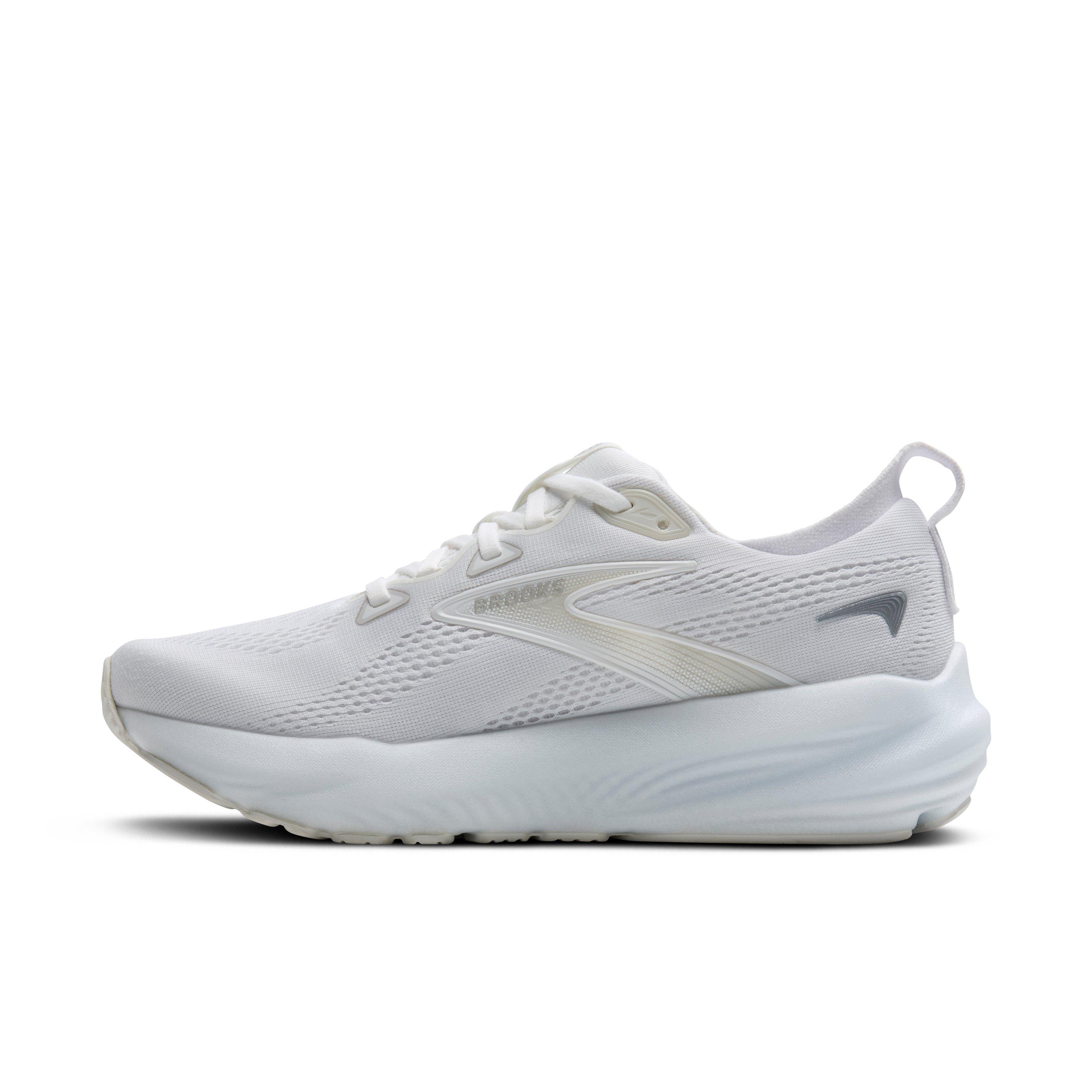 Brooks Glycerin 22 "White/White/Grey" Women's Wide Running Shoe - WHITE/WHITE/GREY Thumbnail View 2