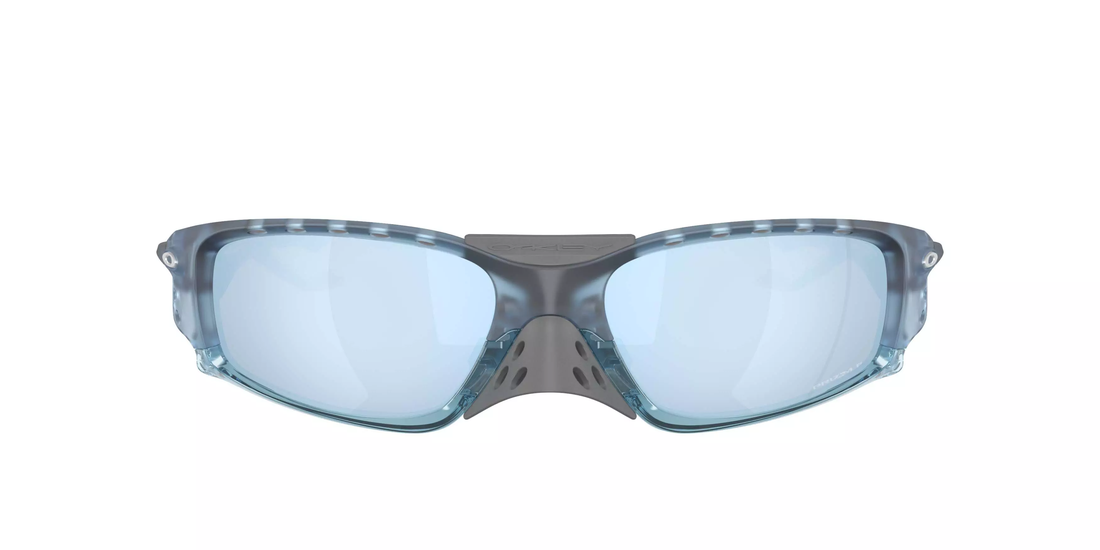 Oakley Plantaris SQ Prizm Deep Water Polarized Lenses Sunglasses &ndash; Matte Trans Stonewash Frame - BLUE