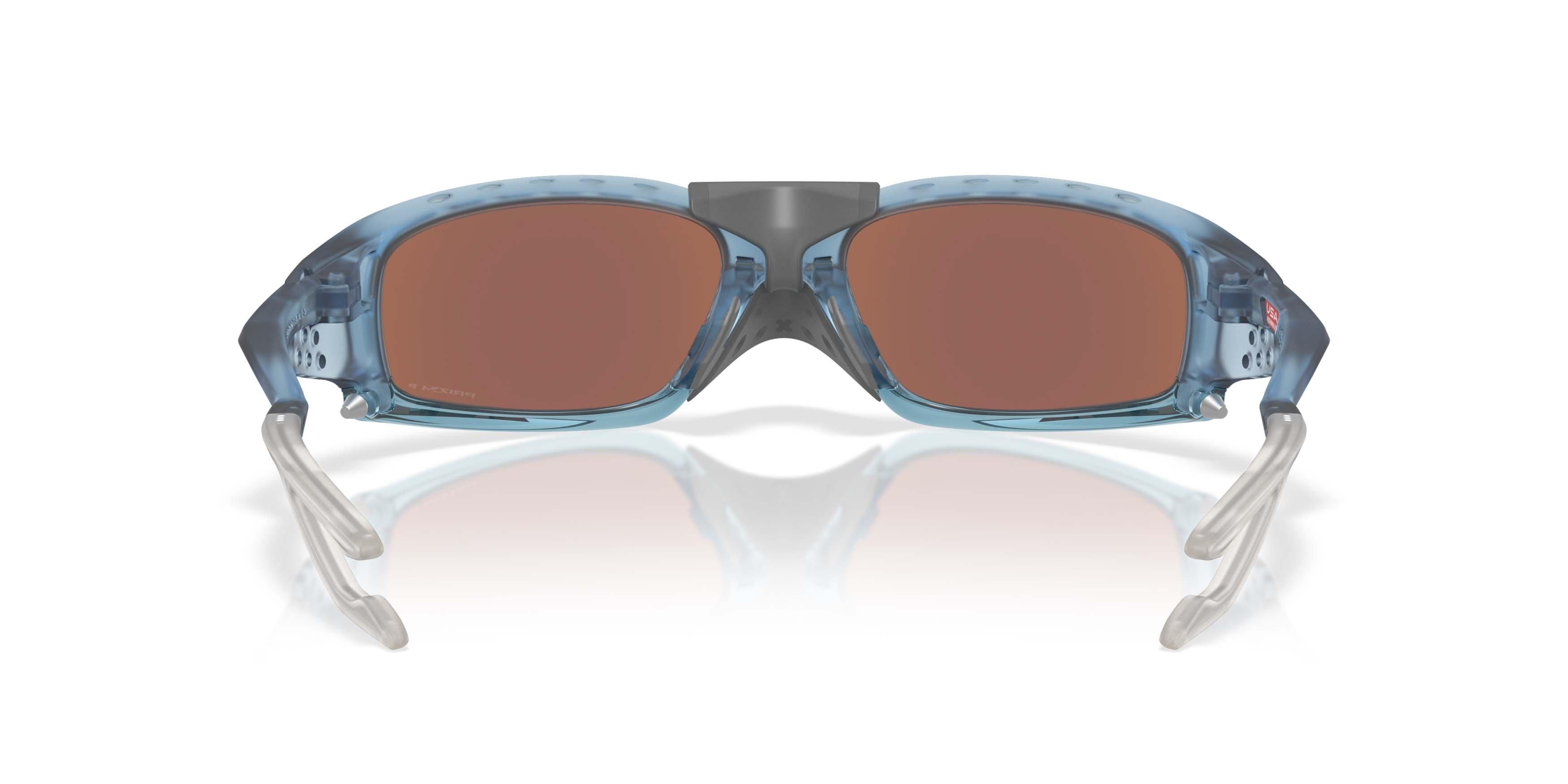 Oakley Plantaris SQ Prizm Deep Water Polarized Lenses Sunglasses &ndash; Matte Trans Stonewash Frame - BLUE Thumbnail View 6