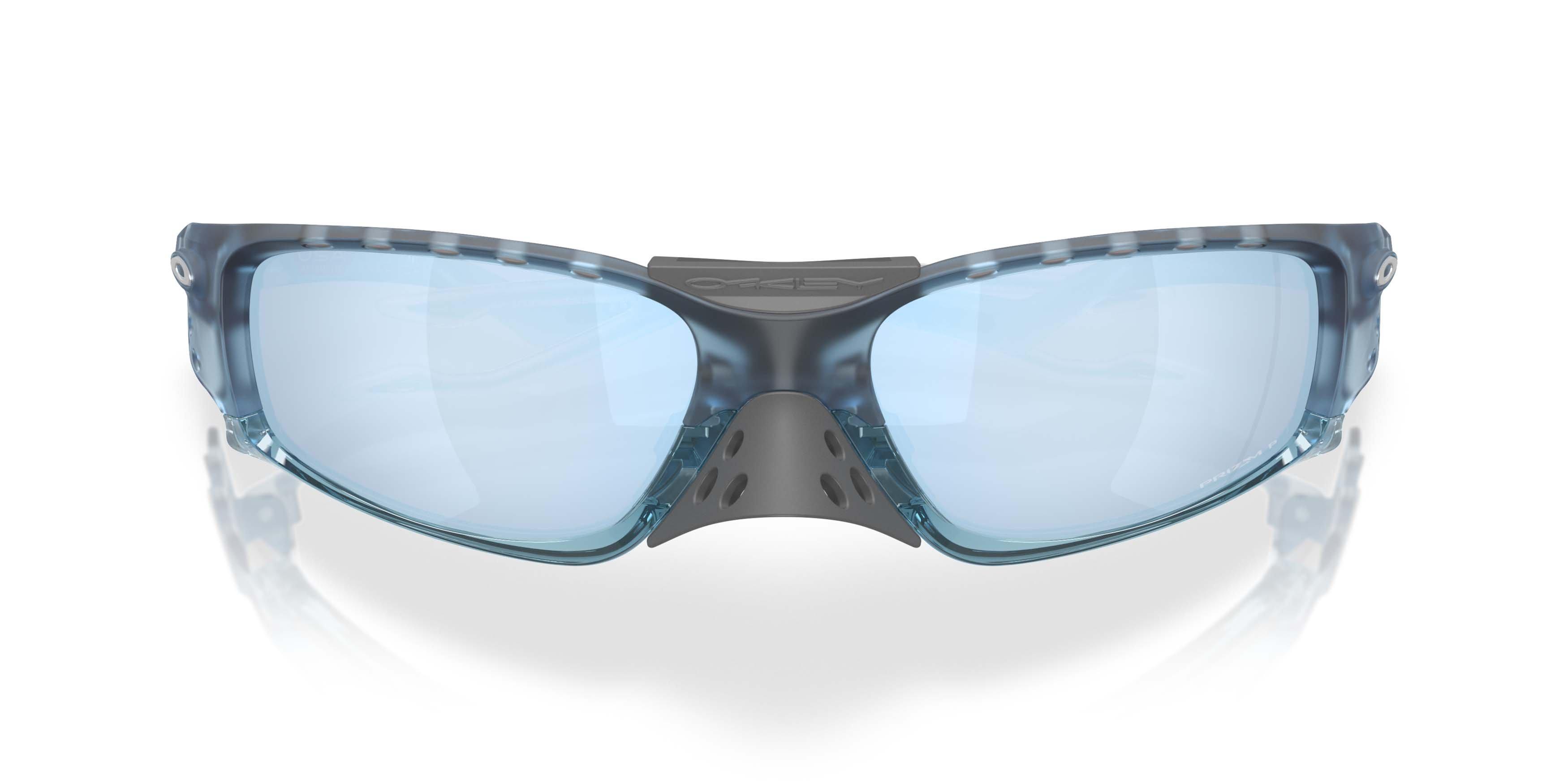 Oakley Plantaris SQ Prizm Deep Water Polarized Lenses Sunglasses &ndash; Matte Trans Stonewash Frame - BLUE Thumbnail View 7