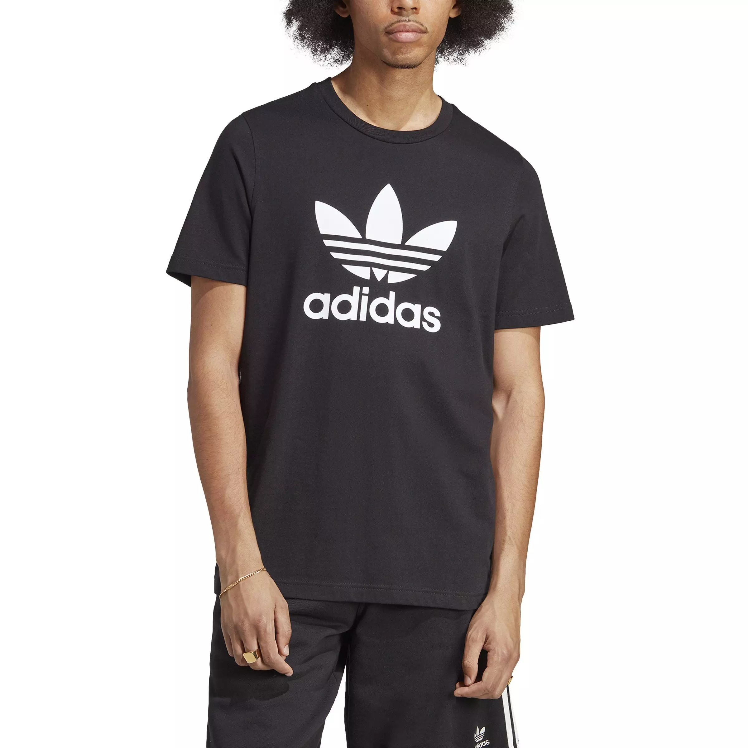 adidas Men's Adicolor Classics Trefoil Tee-Black - BLACK