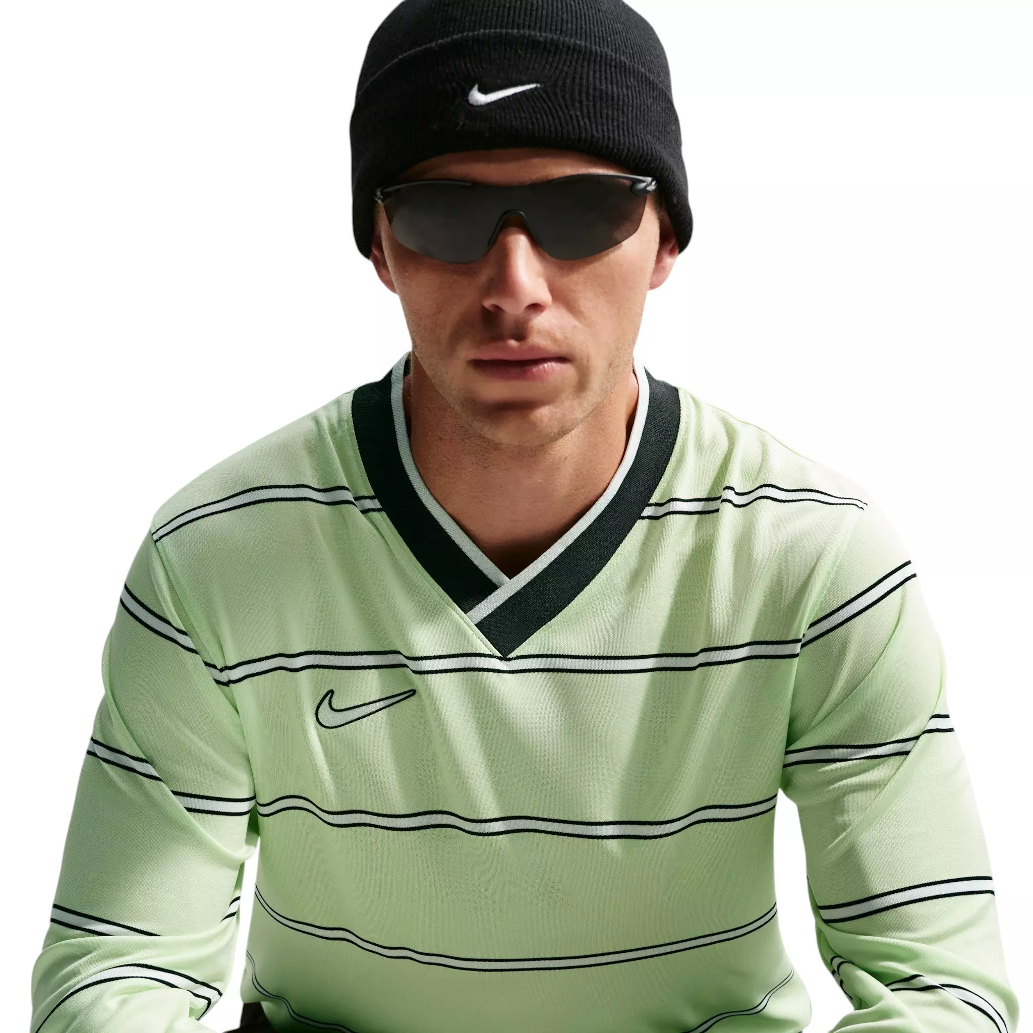Nike Men's Energy Dri-FIT Soccer Long Sleeve Top - Light Green - LIGHT GREEN