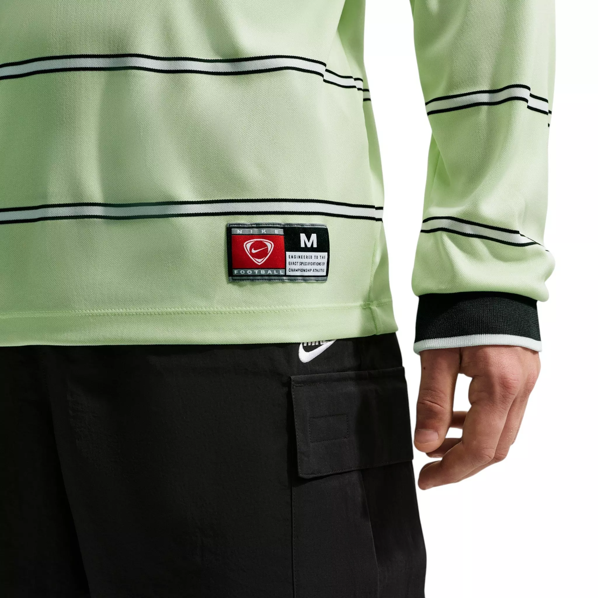 Nike Men's Energy Dri-FIT Soccer Long Sleeve Top - Light Green - LIGHT GREEN