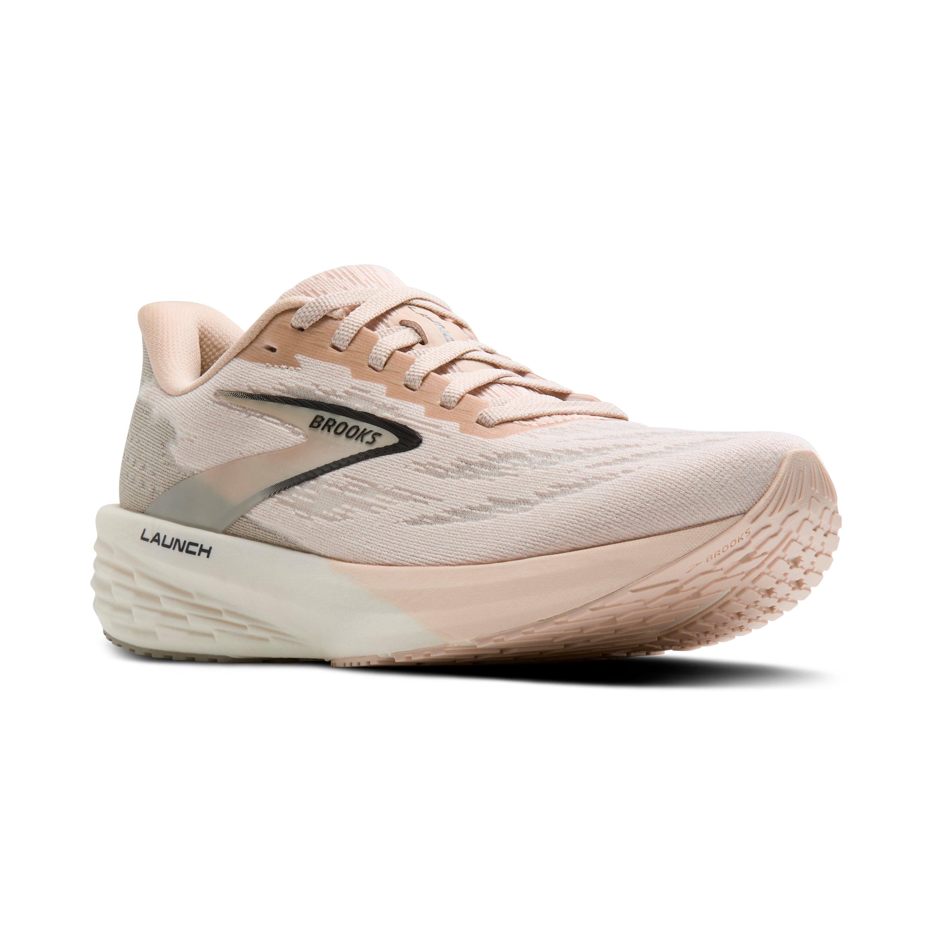 Brooks Launch 11 "Almond/Fog/Black" Women's Running Shoe - ALMOND/FOG/BLACK Thumbnail View 4