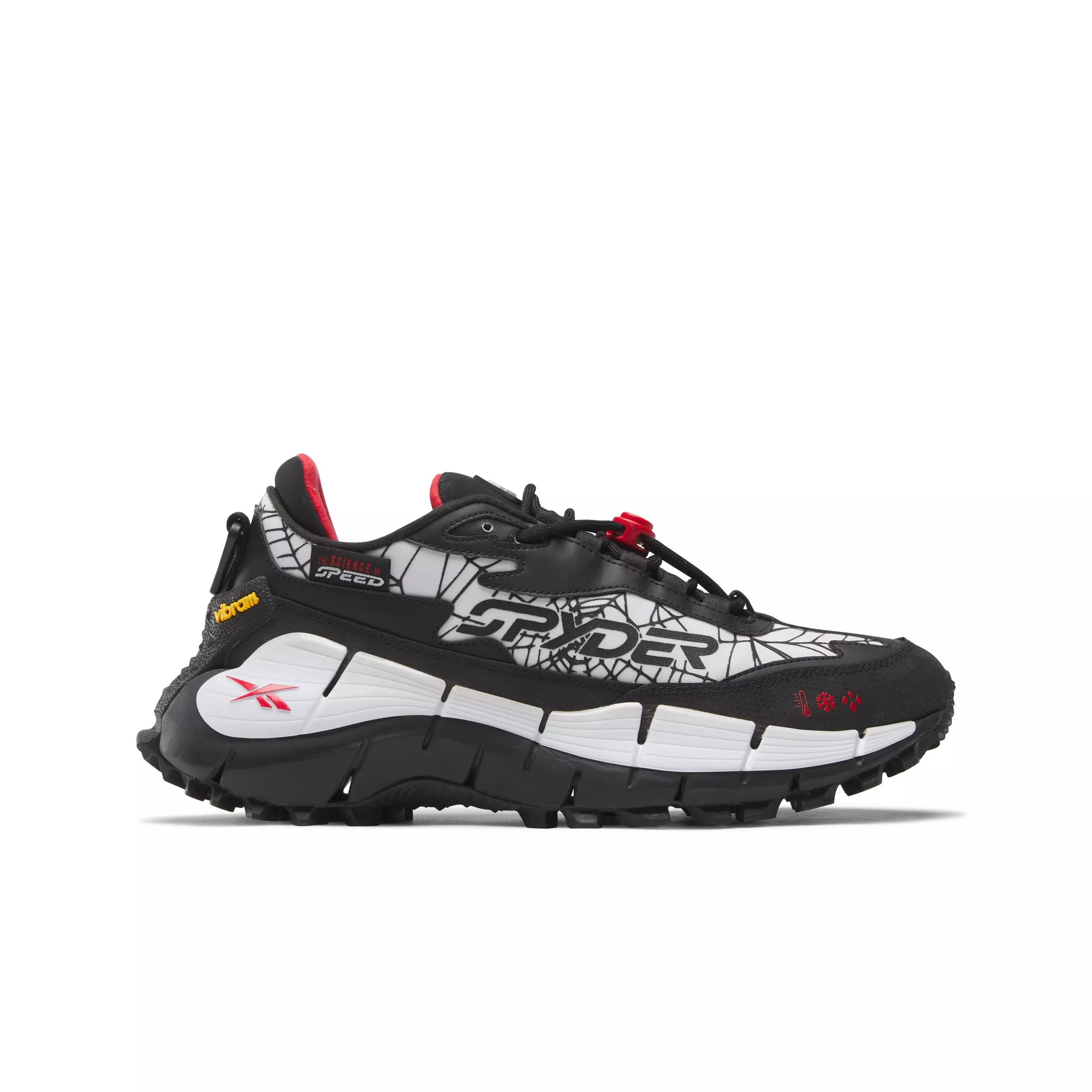 Reebok Zig Kinetica 2.5 Edge "White/Core Black/Scarlet" Unisex Shoe - WHITE/BLACK/SCARLET