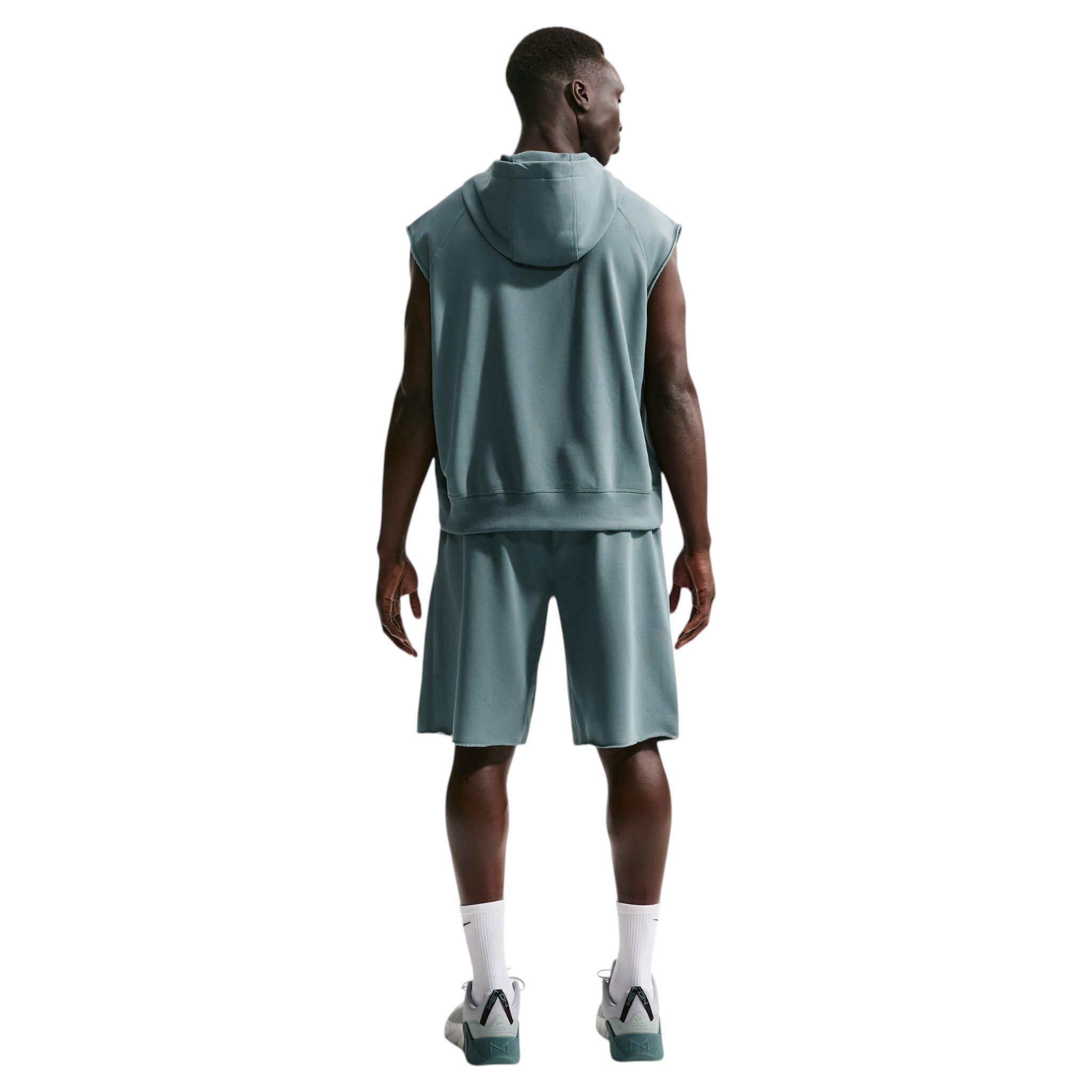 Nike Men's N.A.C. Dri-FIT Fleece Sleeveless Training Hoodie - Grey - GREY