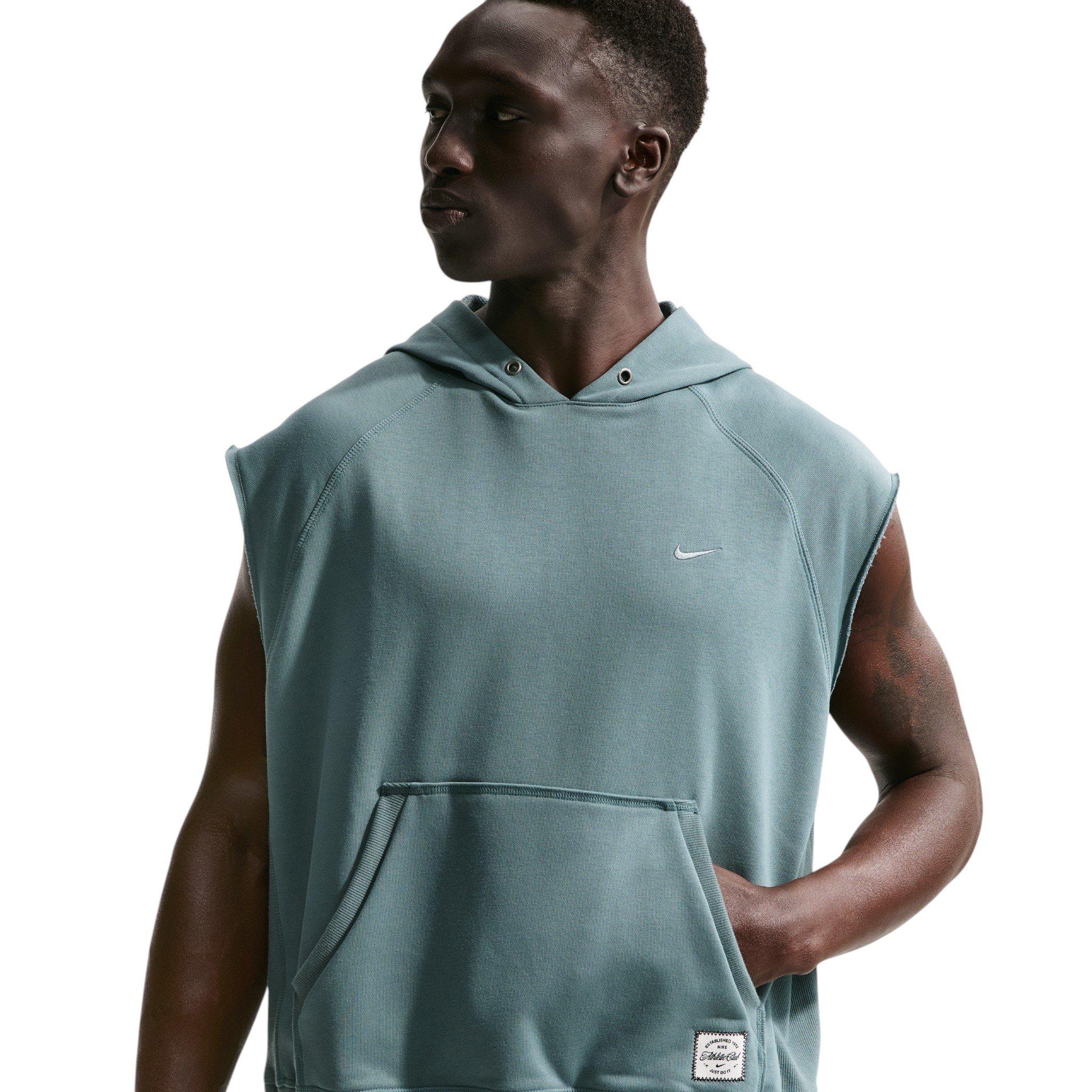 Nike Men's N.A.C. Dri-FIT Fleece Sleeveless Training Hoodie - Grey - GREY