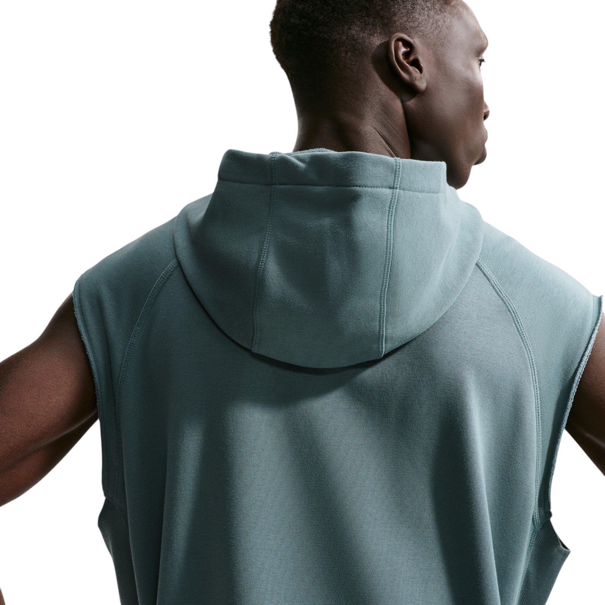 Nike Men's N.A.C. Dri-FIT Fleece Sleeveless Training Hoodie - Grey - GREY