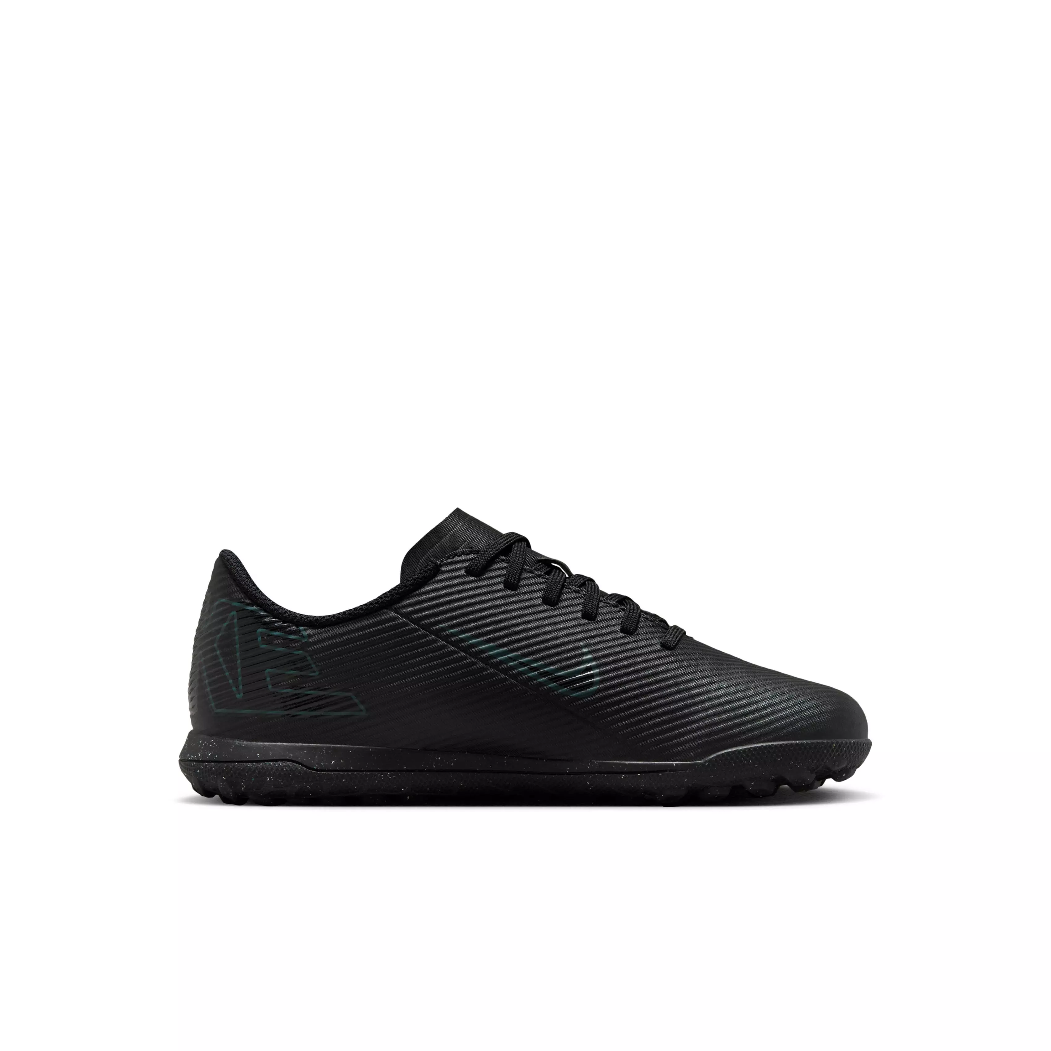 Nike Jr. Mercurial Vapor 16 Club Turf "Black/Deep Jungle/Black" Preschool Kids' Soccer Shoe - BLACK/JUNGLE/BLACK