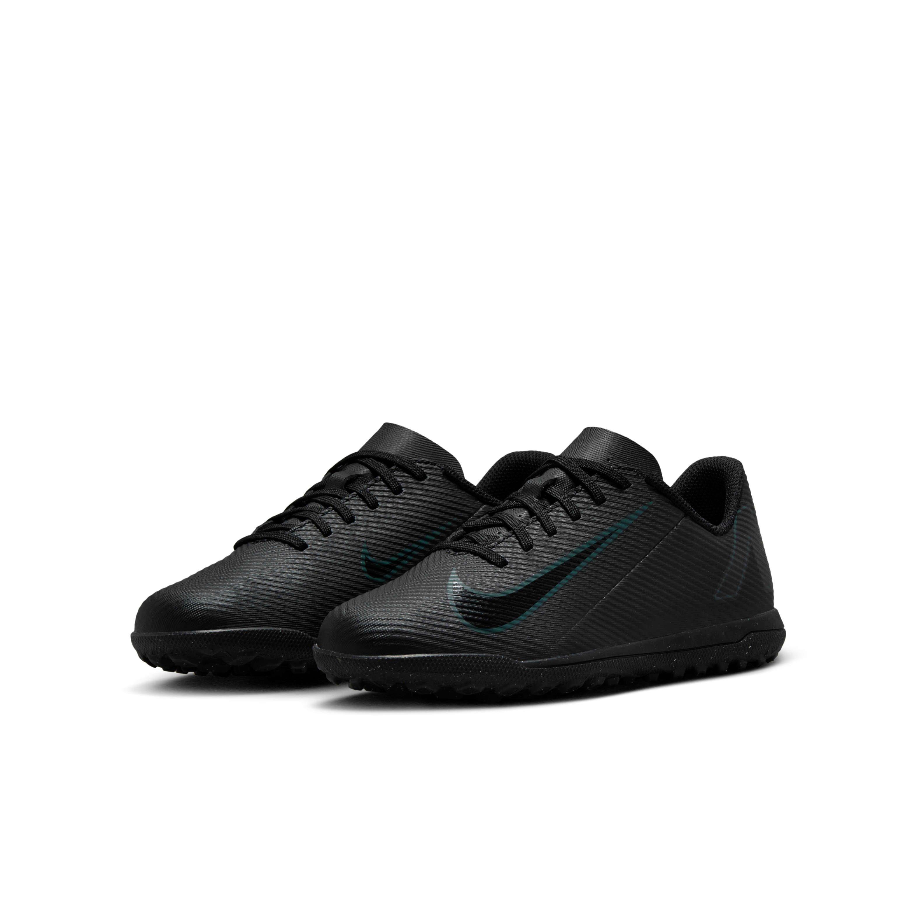 Nike Jr. Mercurial Vapor 16 Club Turf Preschool Kids' "Black/Deep Jungle/Black" Soccer Shoe