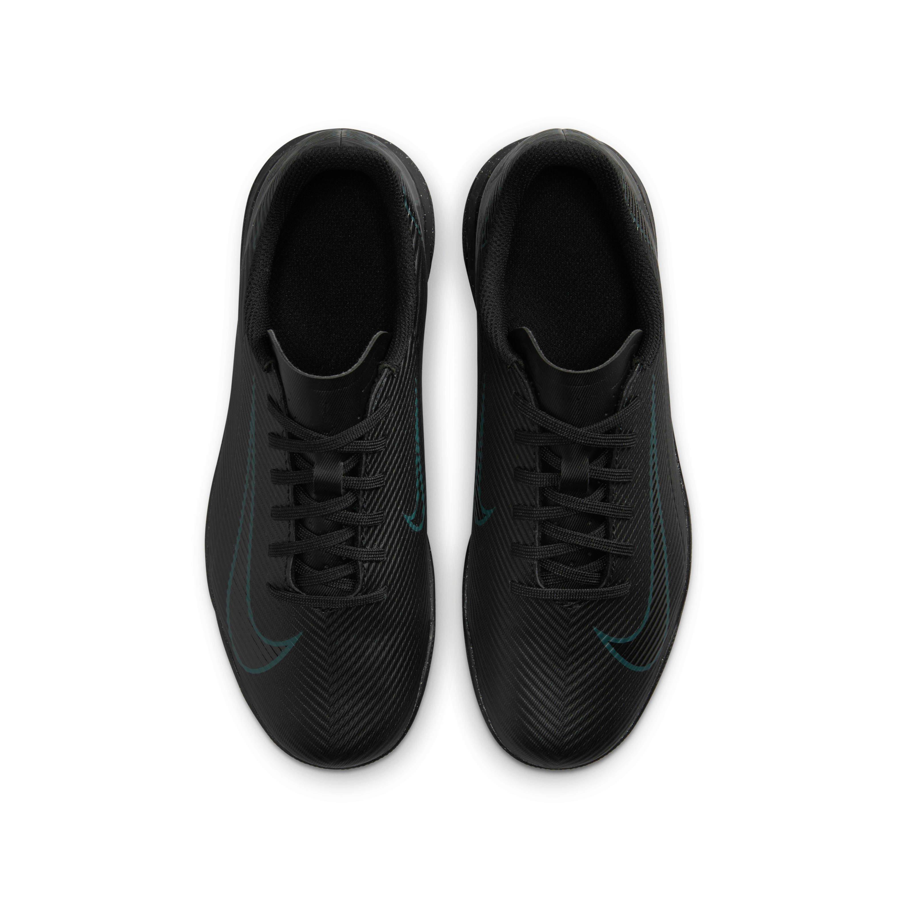 Nike Jr. Mercurial Vapor 16 Club Turf Preschool Kids' "Black/Deep Jungle/Black" Soccer Shoe