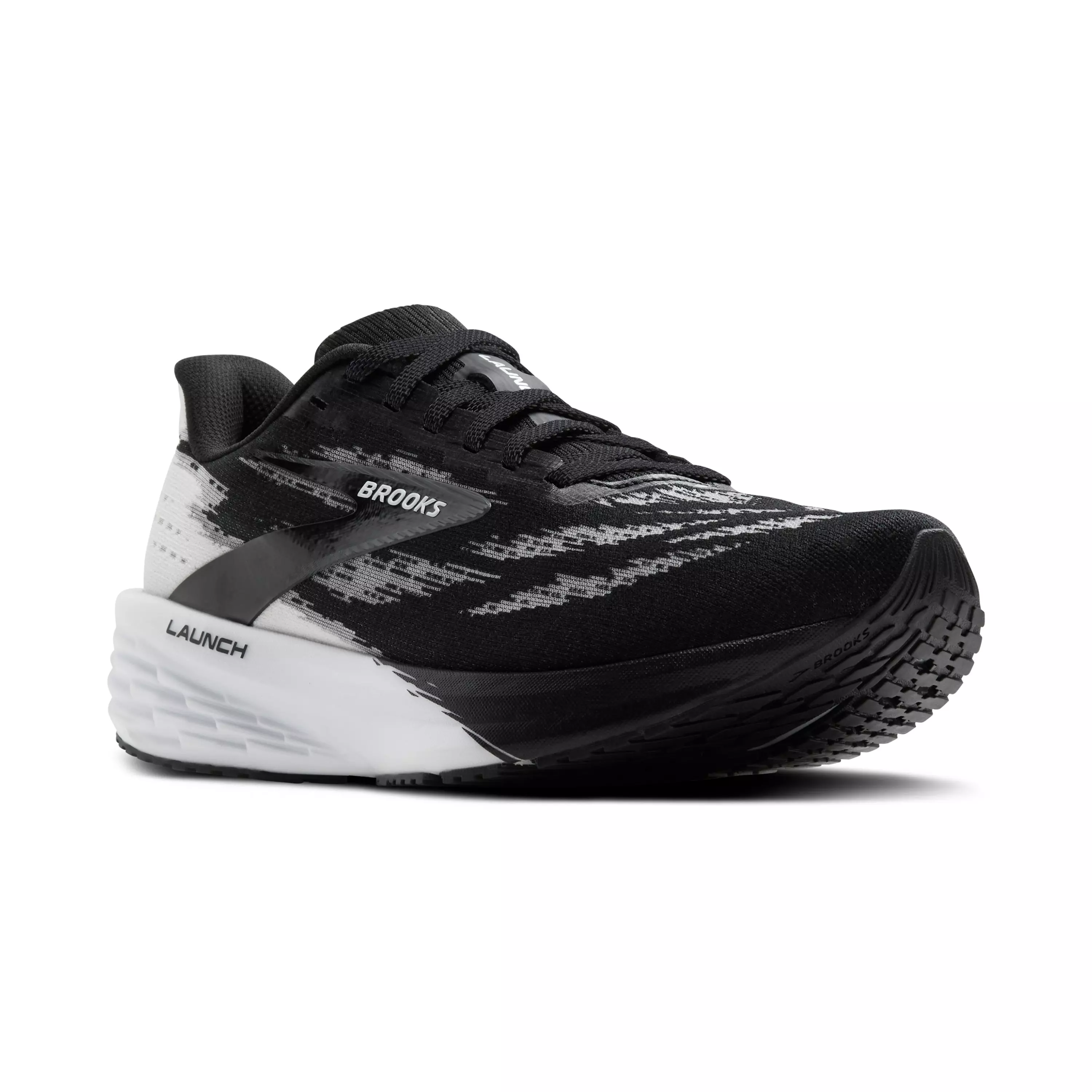 Brooks Launch 11 "Black/White" Women's Wide Running Shoe - BLACK/WHITE