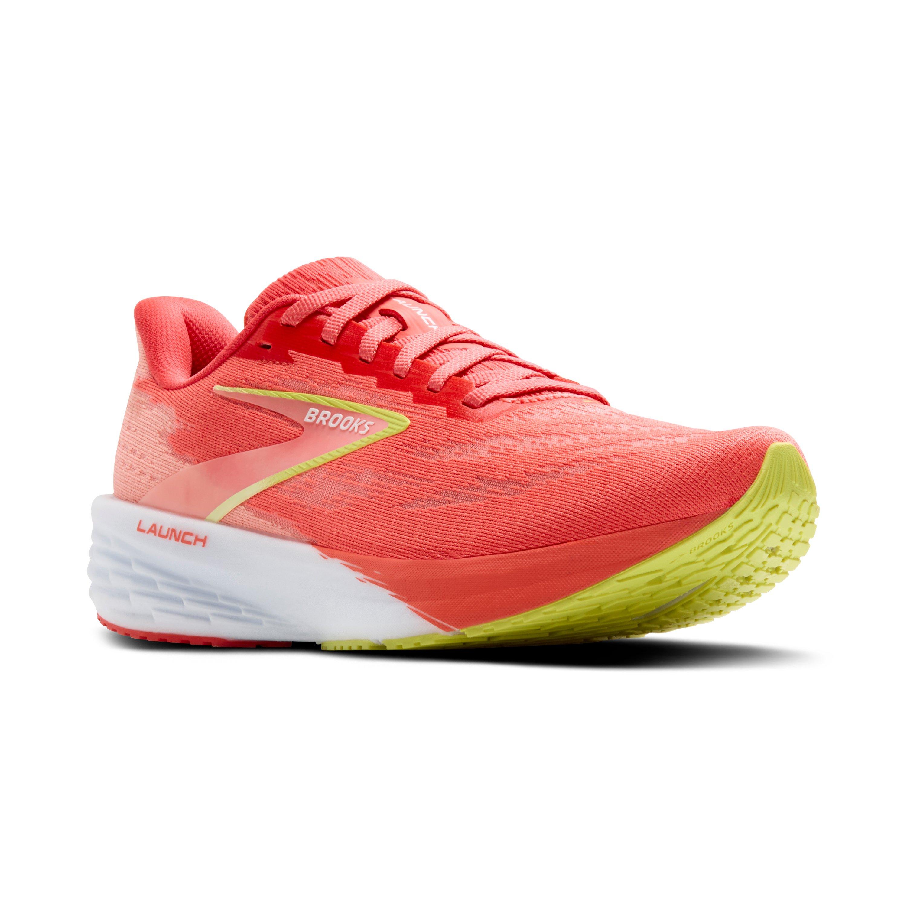 Brooks Launch 11 "Coral/Primrose/White" Women's Running Shoe - CORAL/PRIMROSE/WHITE Thumbnail View 4