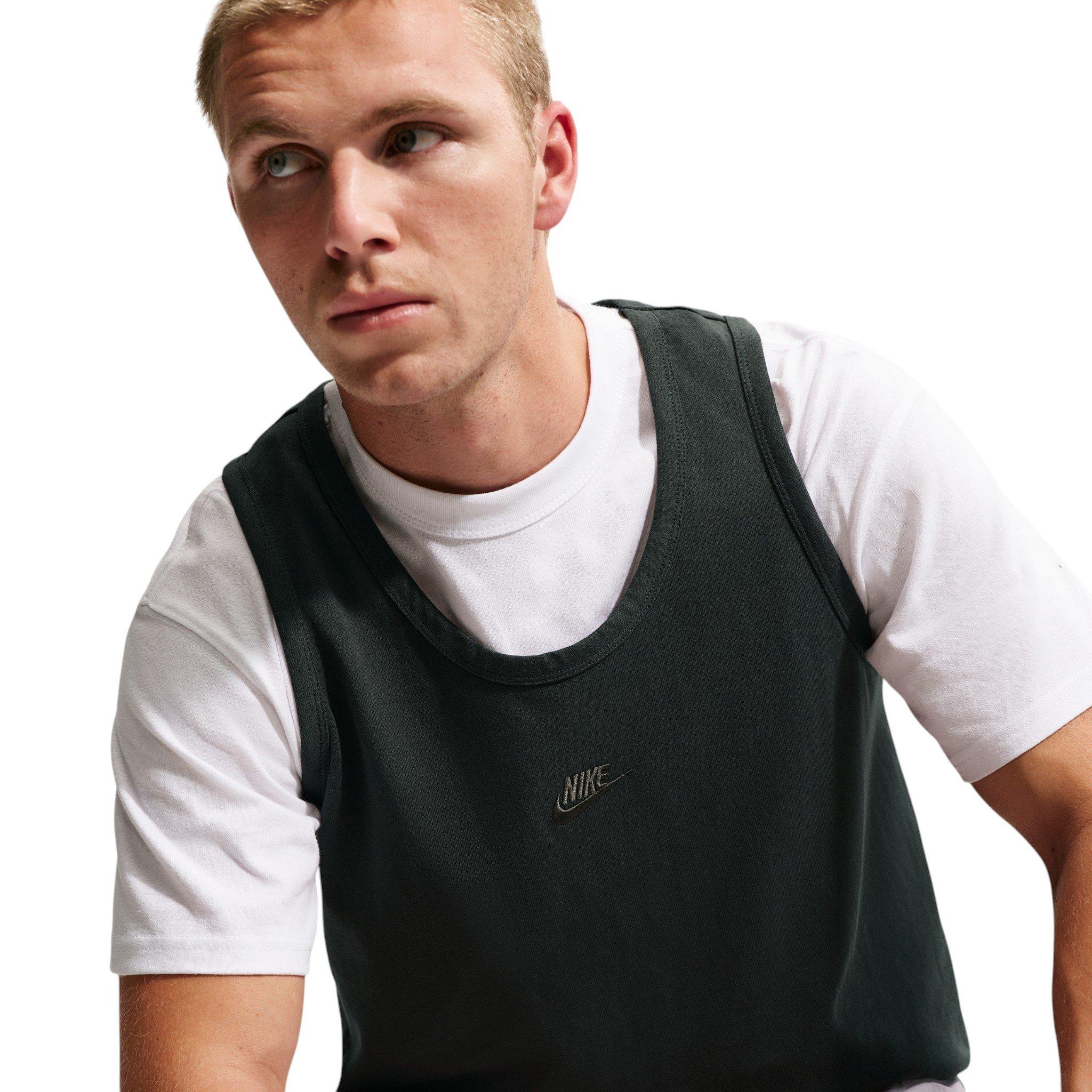 Nike Men's Sportswear Premium Essentials Tank - Dark Green - DARK GREEN