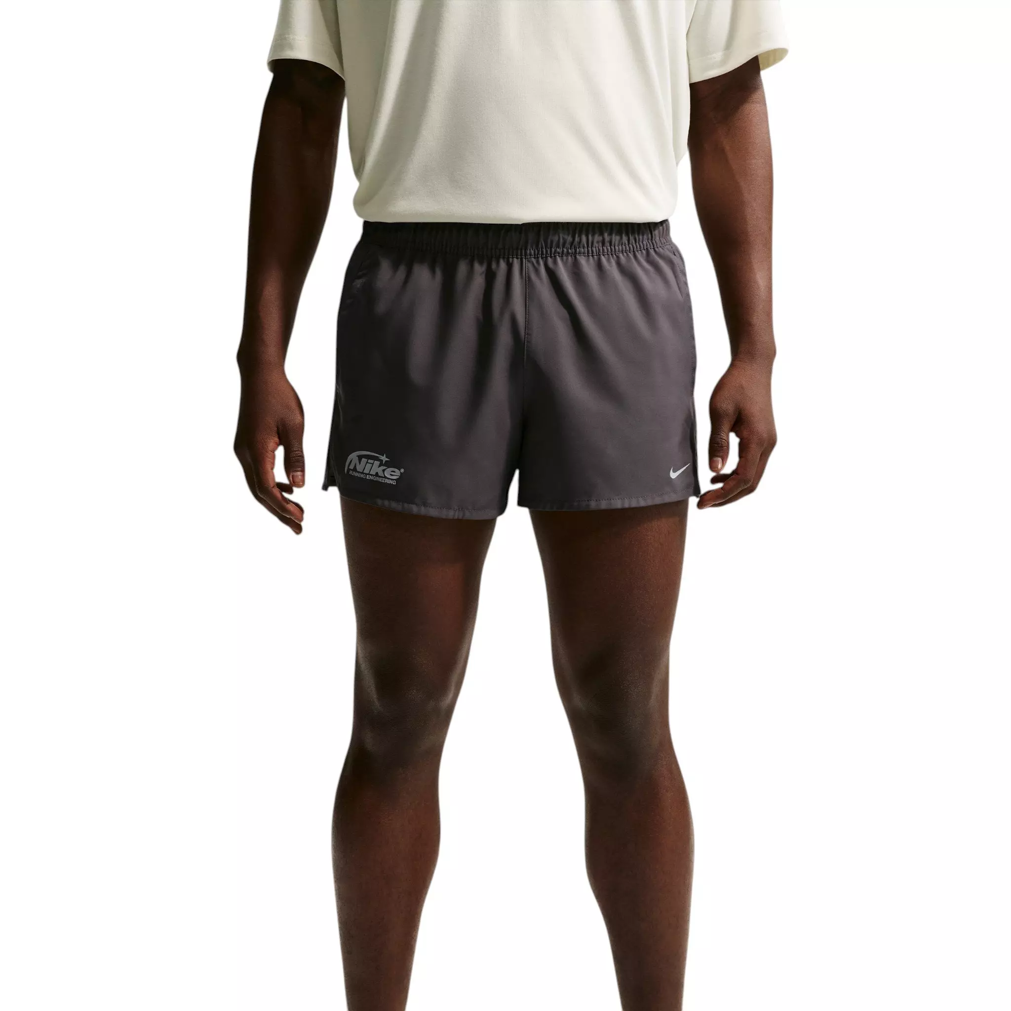 Nike Men's Dri-FIT 3" Brief-Lined Running Shorts - Grey - GREY