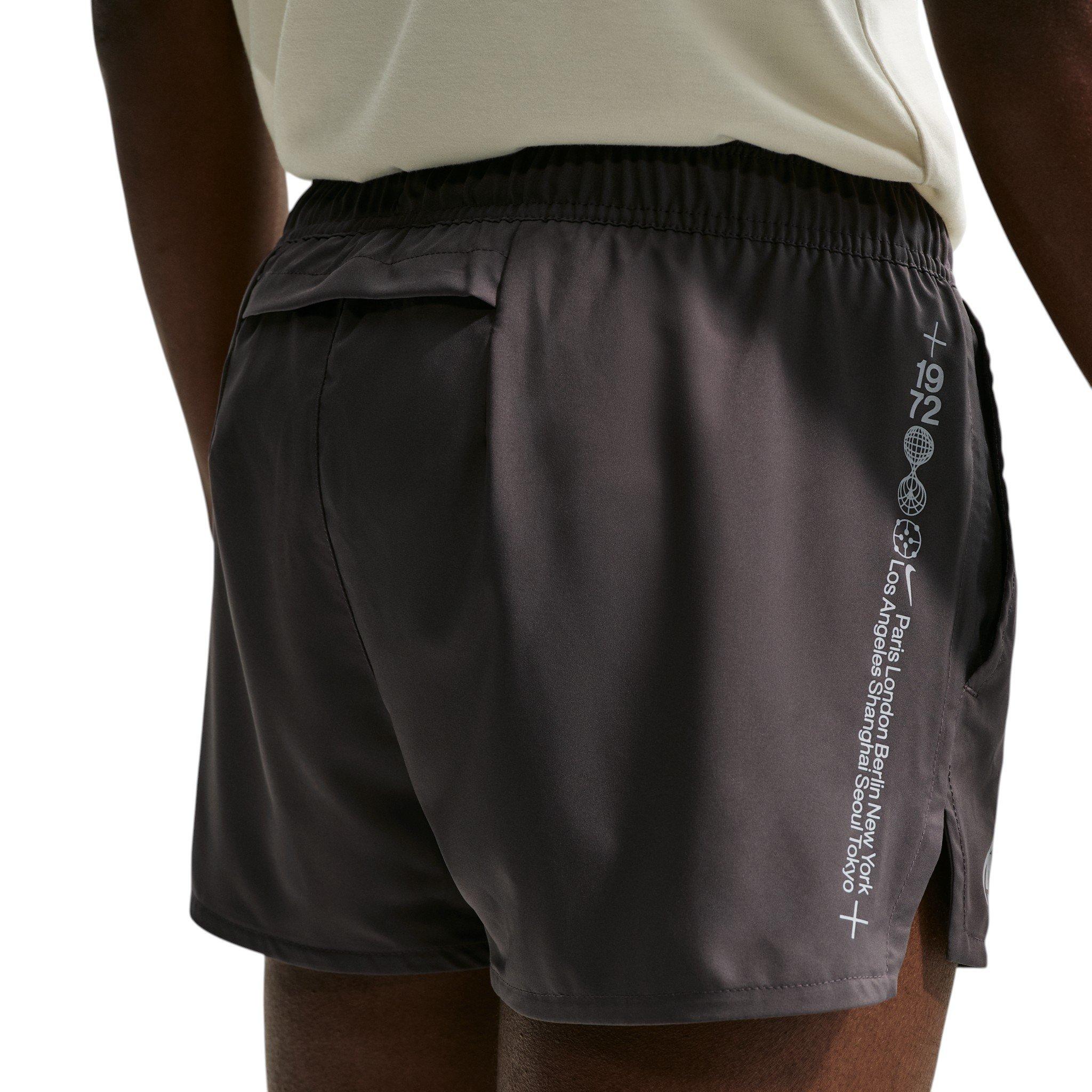Nike Men's Dri-FIT 3" Brief-Lined Running Shorts - Grey - GREY