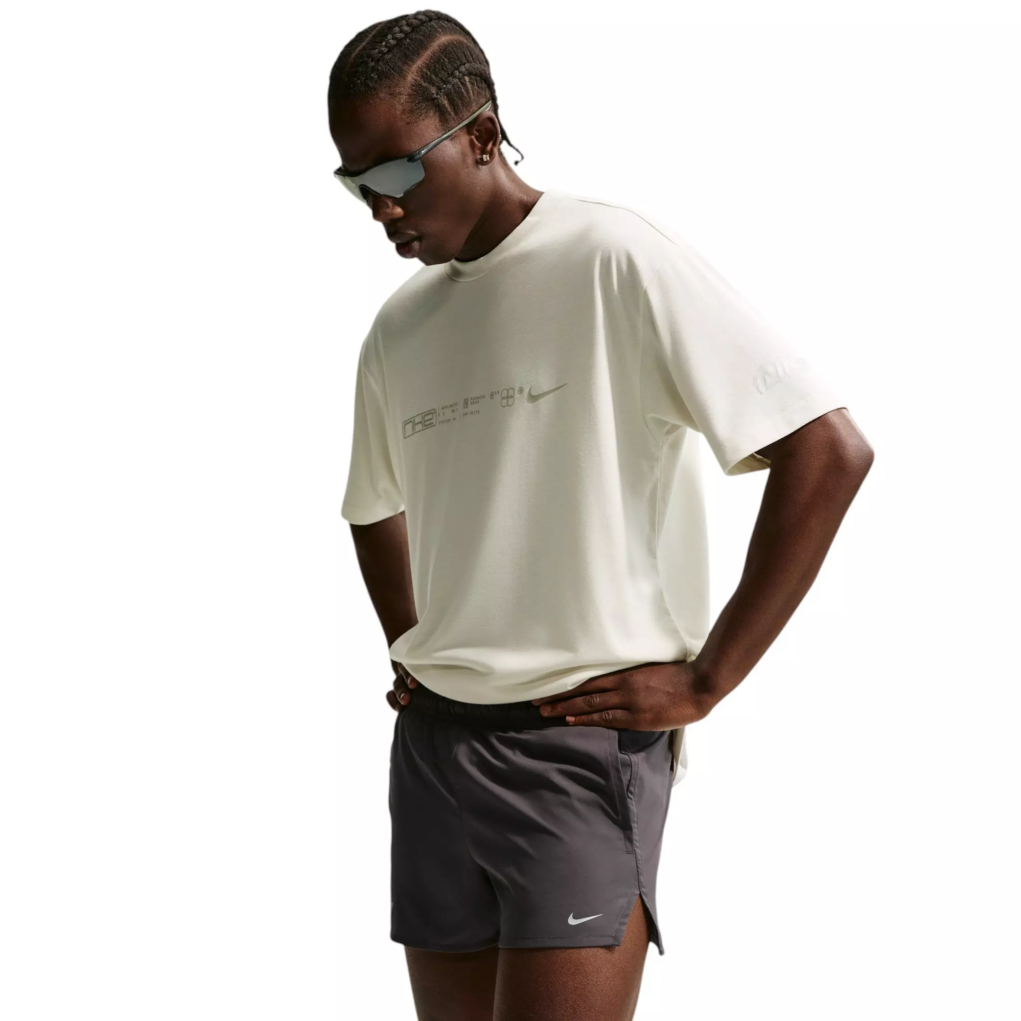 Nike Men's Dri-FIT 3" Brief-Lined Running Shorts - Grey - GREY
