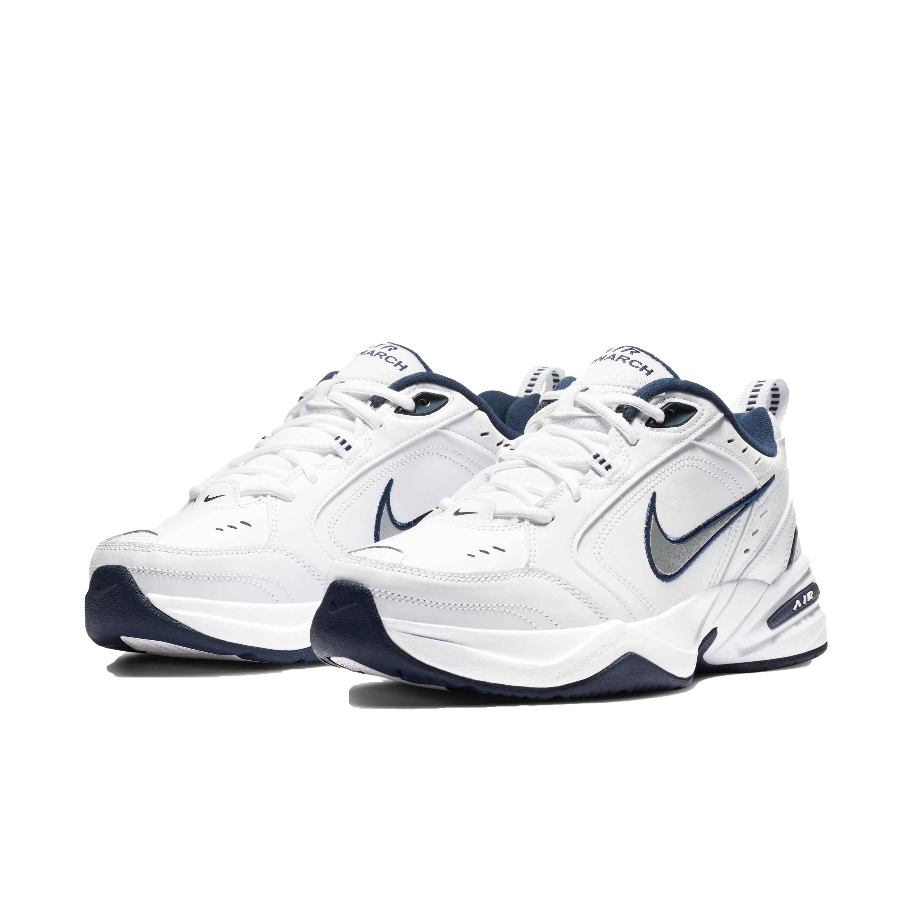 Nike Air Monarch IV "White/Metallic Silver" Grade School Boys' Training