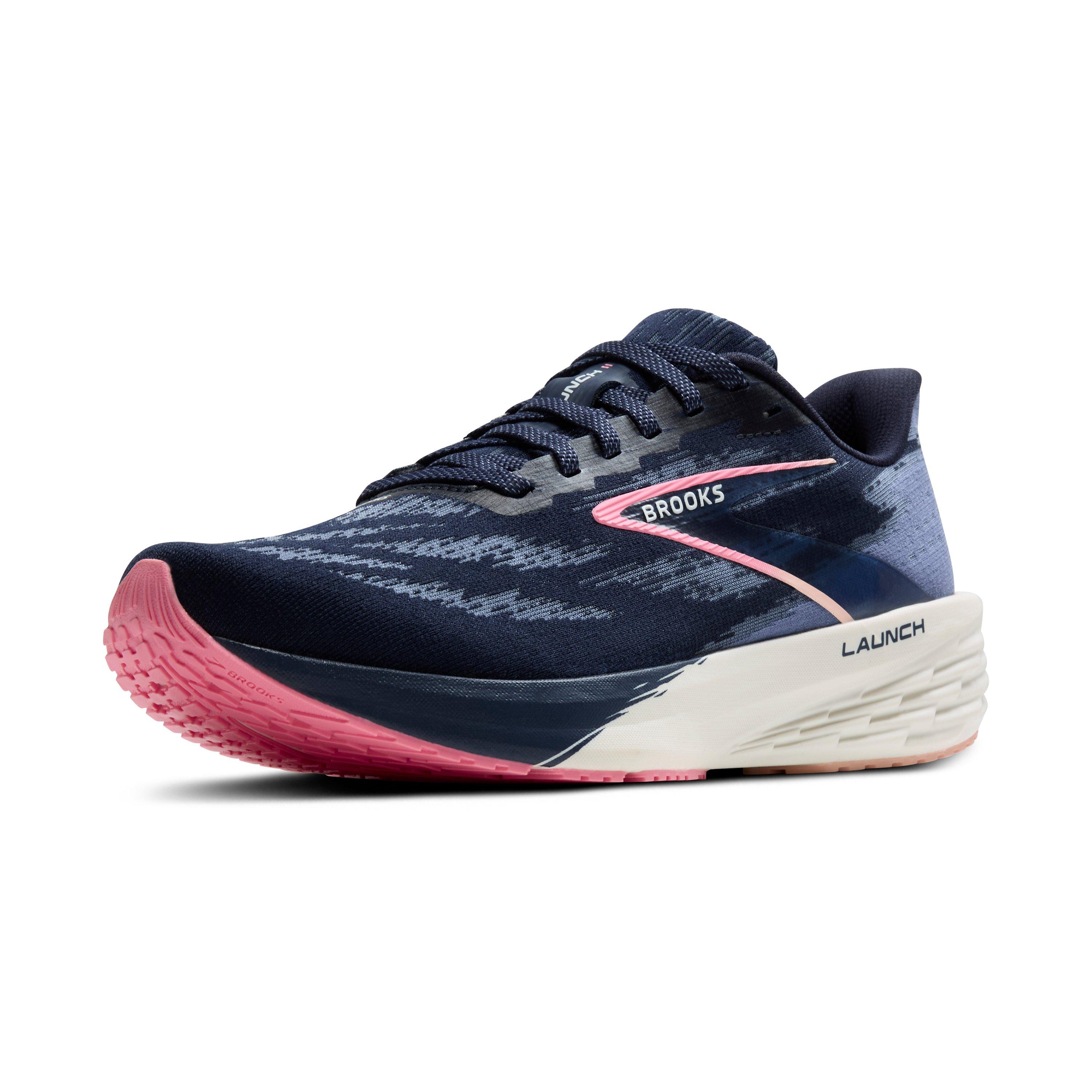 Brooks Launch 11 "Peacoat/Blue/Peach" Women's Running Shoe - PEACOAT/BLUE/PEACH Thumbnail View 3