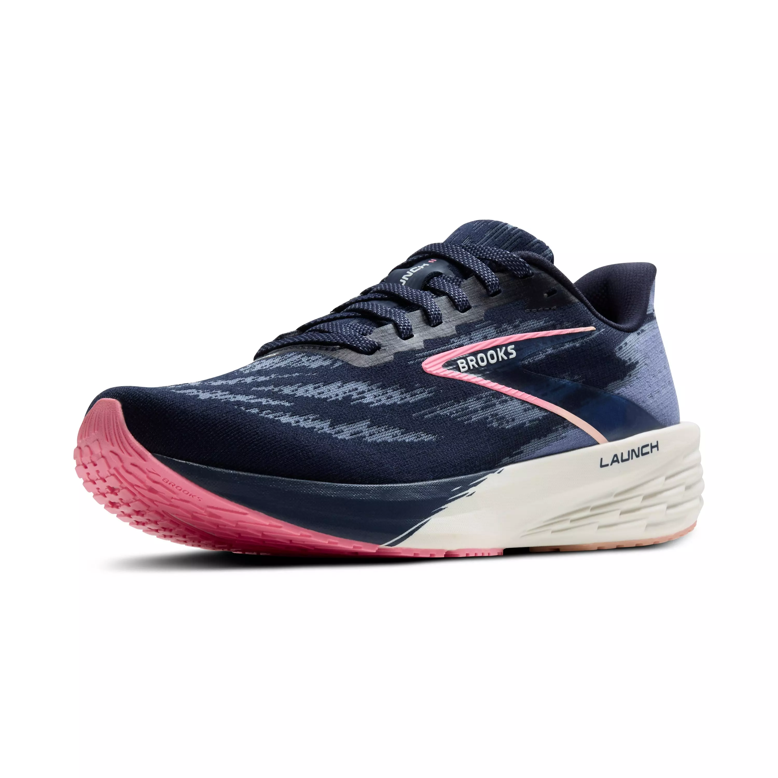 Brooks Launch 11 "Peacoat/Blue/Peach" Women's Running Shoe - PEACOAT/BLUE/PEACH