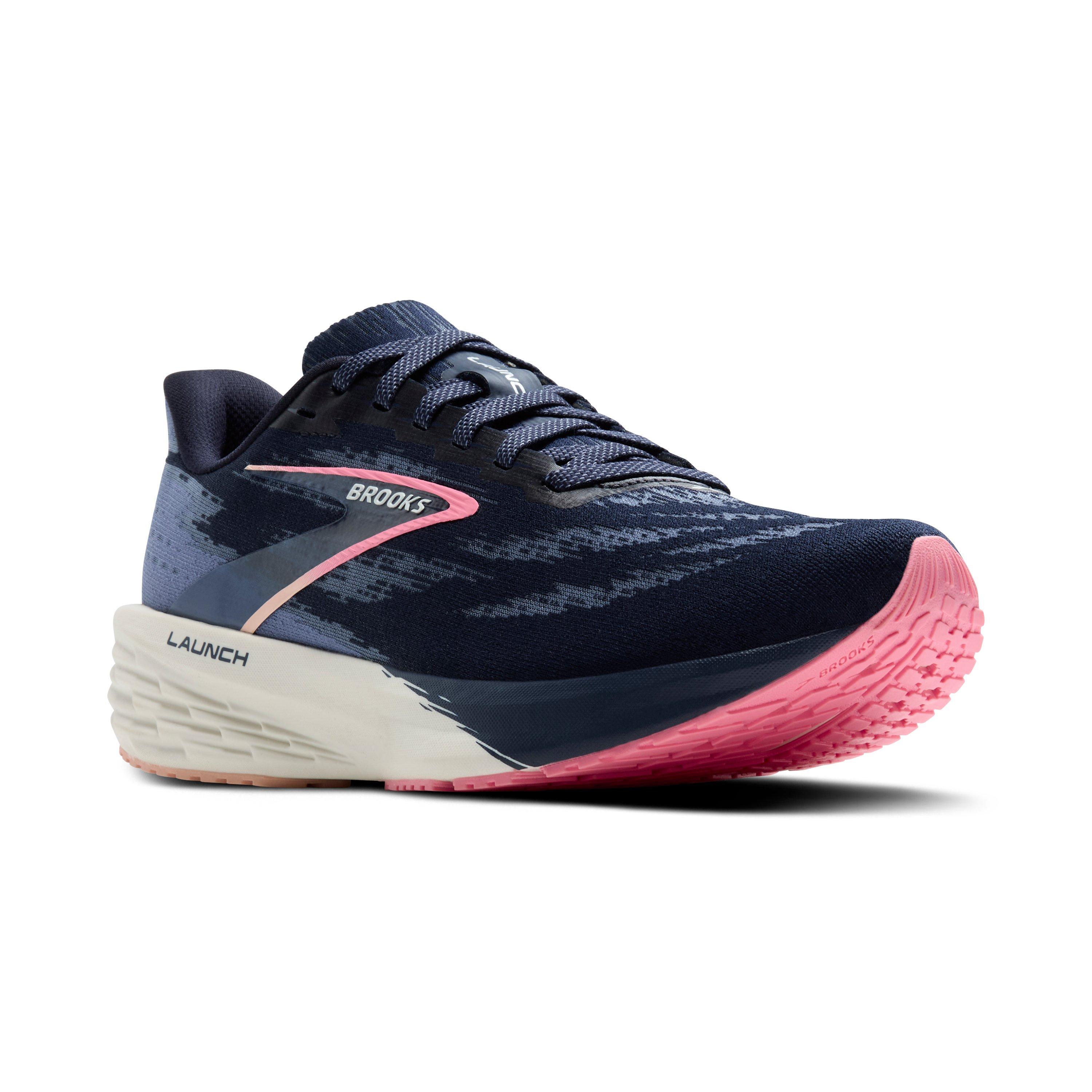 Brooks Launch 11 "Peacoat/Blue/Peach" Women's Running Shoe - PEACOAT/BLUE/PEACH Thumbnail View 4