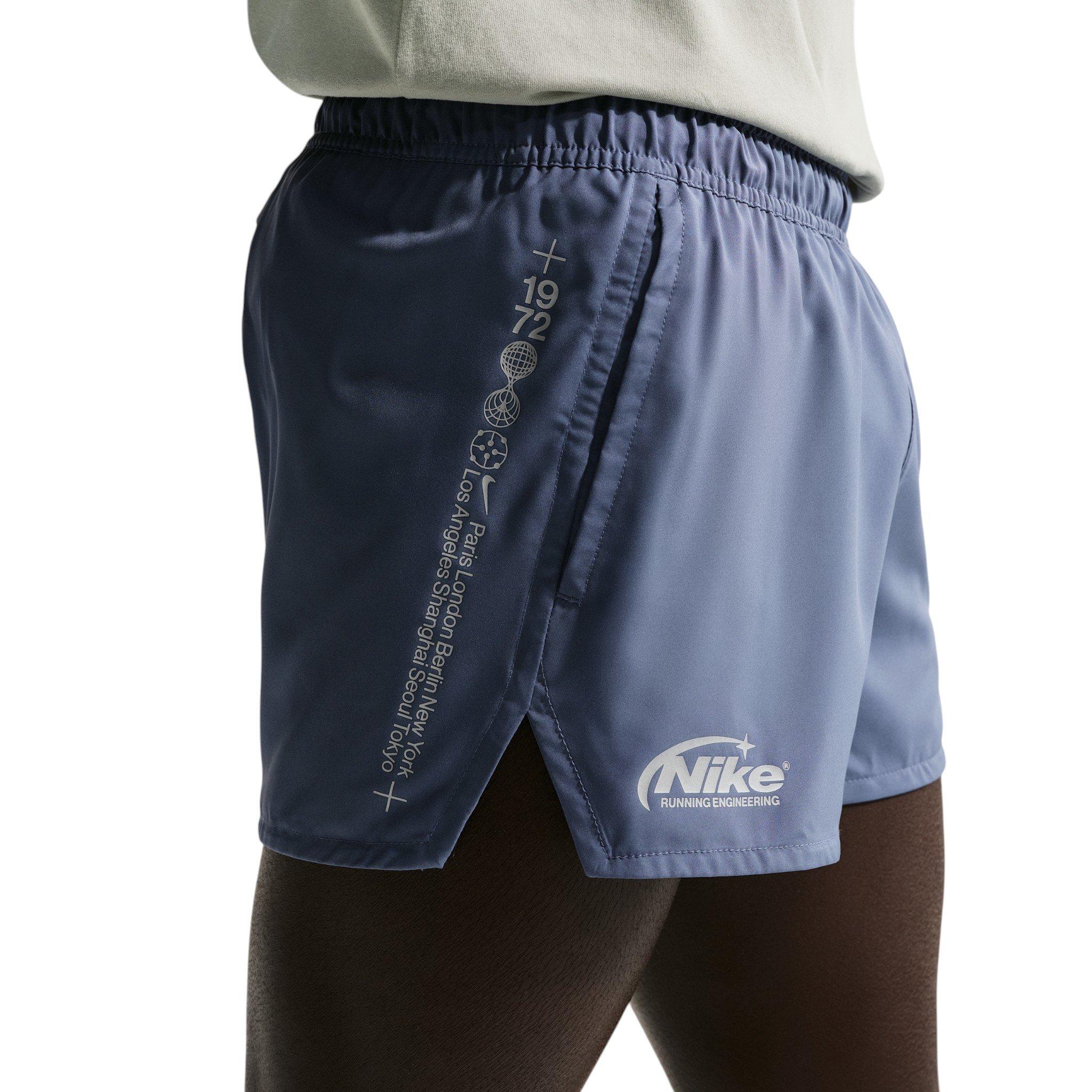 Nike Men's Dri-FIT 3" Brief-Lined Running Shorts - Blue - BLUE