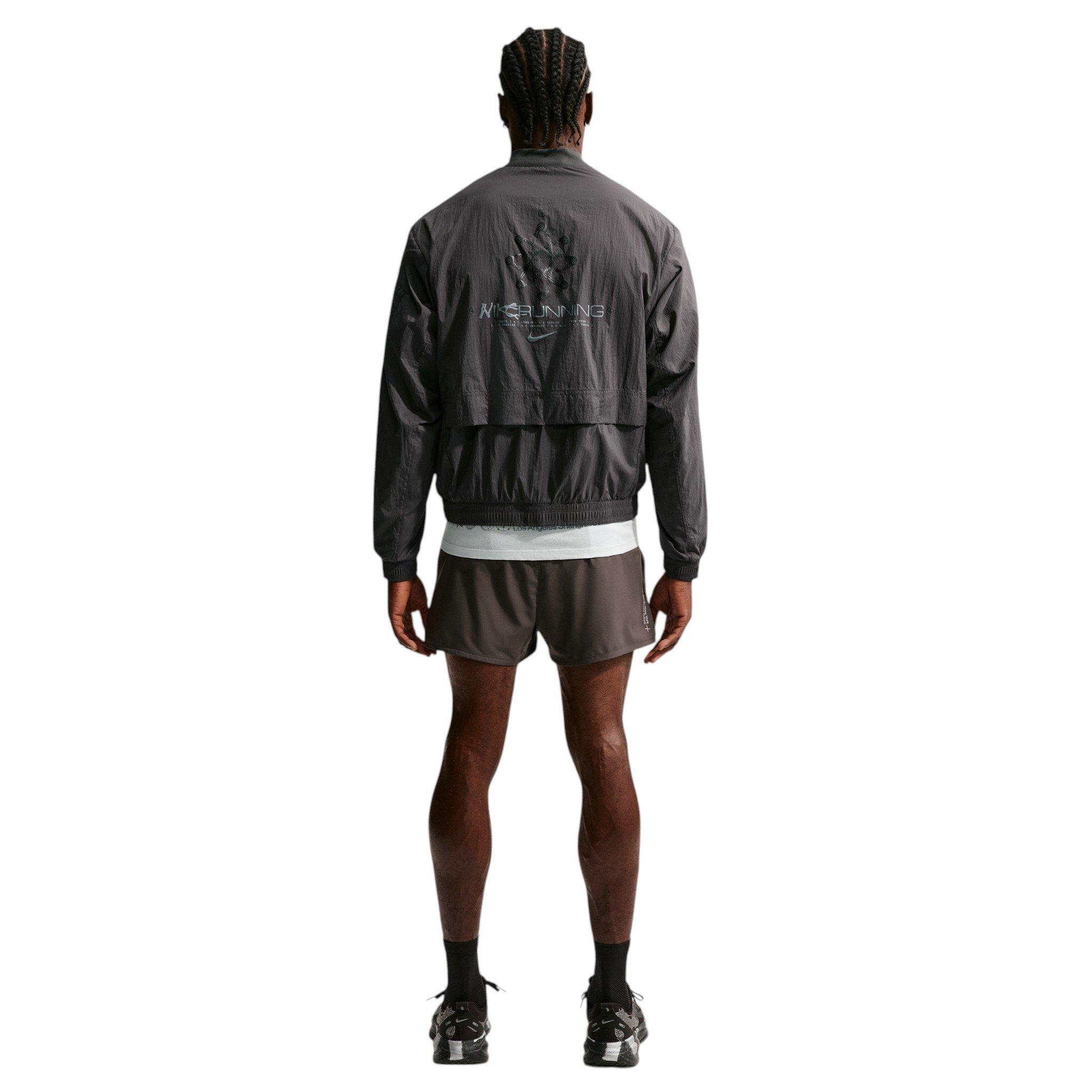 Nike Men's Repel UV Protection Running Bomber Jacket - Ash - ASH