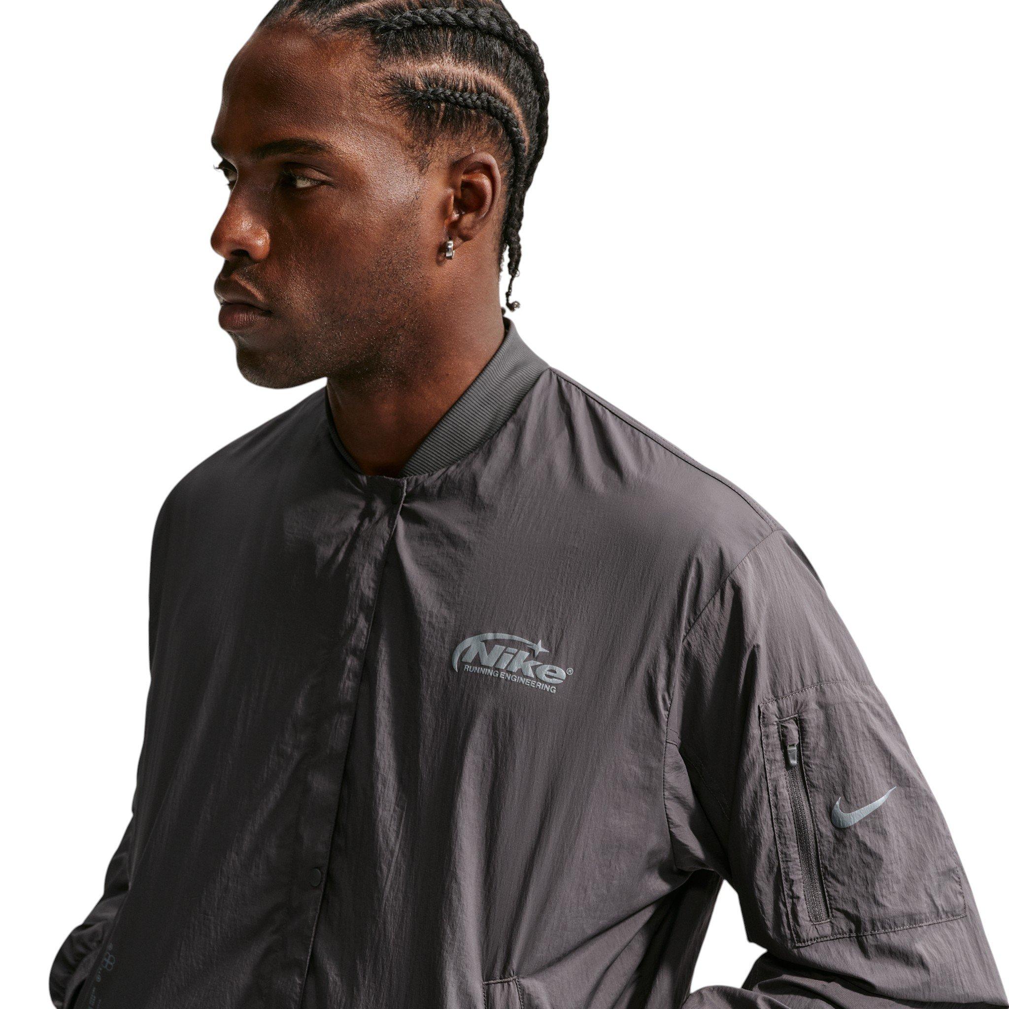 Nike Men's Repel UV Protection Running Bomber Jacket - Ash - ASH