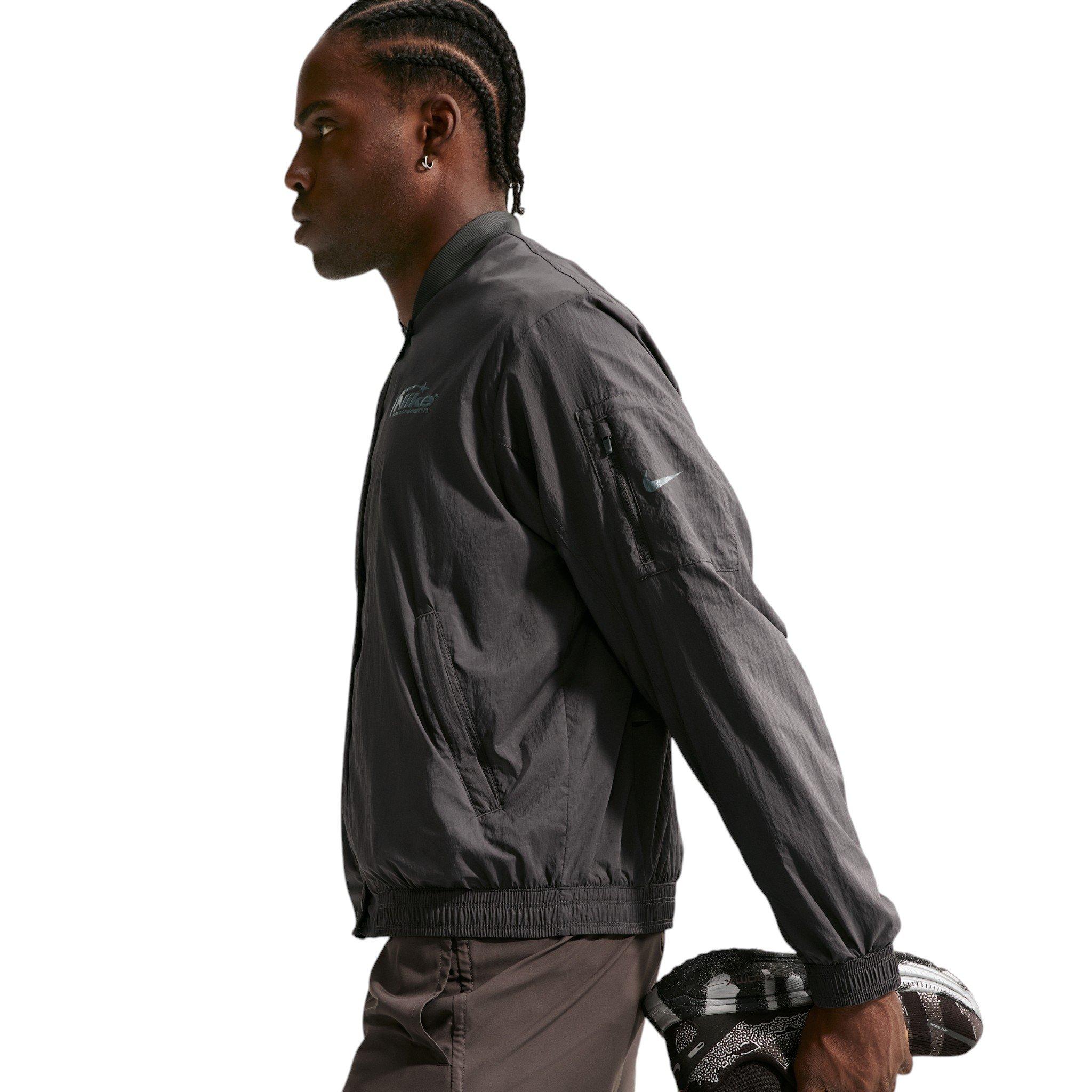 Nike Men's Repel UV Protection Running Bomber Jacket - Ash - ASH